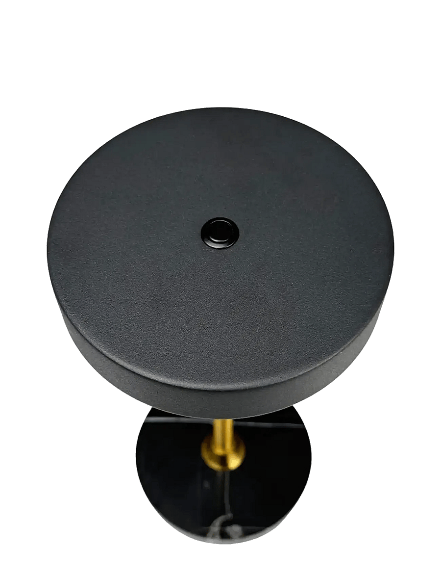 Dyberg Larsen - MOONLIGHT LED mini genopladelig bordlampe sort med sort marmor, messing - laualambid - black/ marble/ brass - 4
