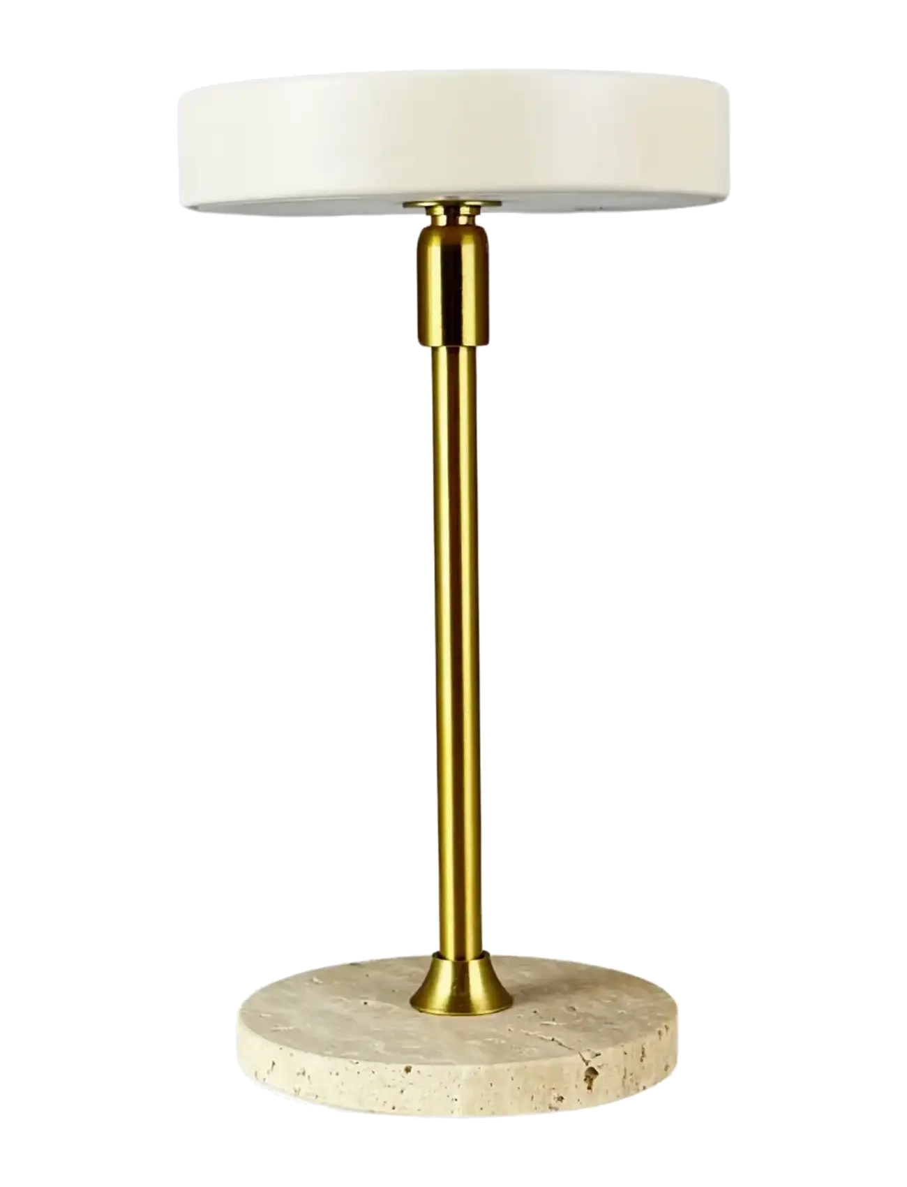 Dyberg Larsen Moonlight Led Mini Genopladelig Bordlampe Beige/Travertin, Bordlampe, Multi/mønstret, Str: ONE SIZE