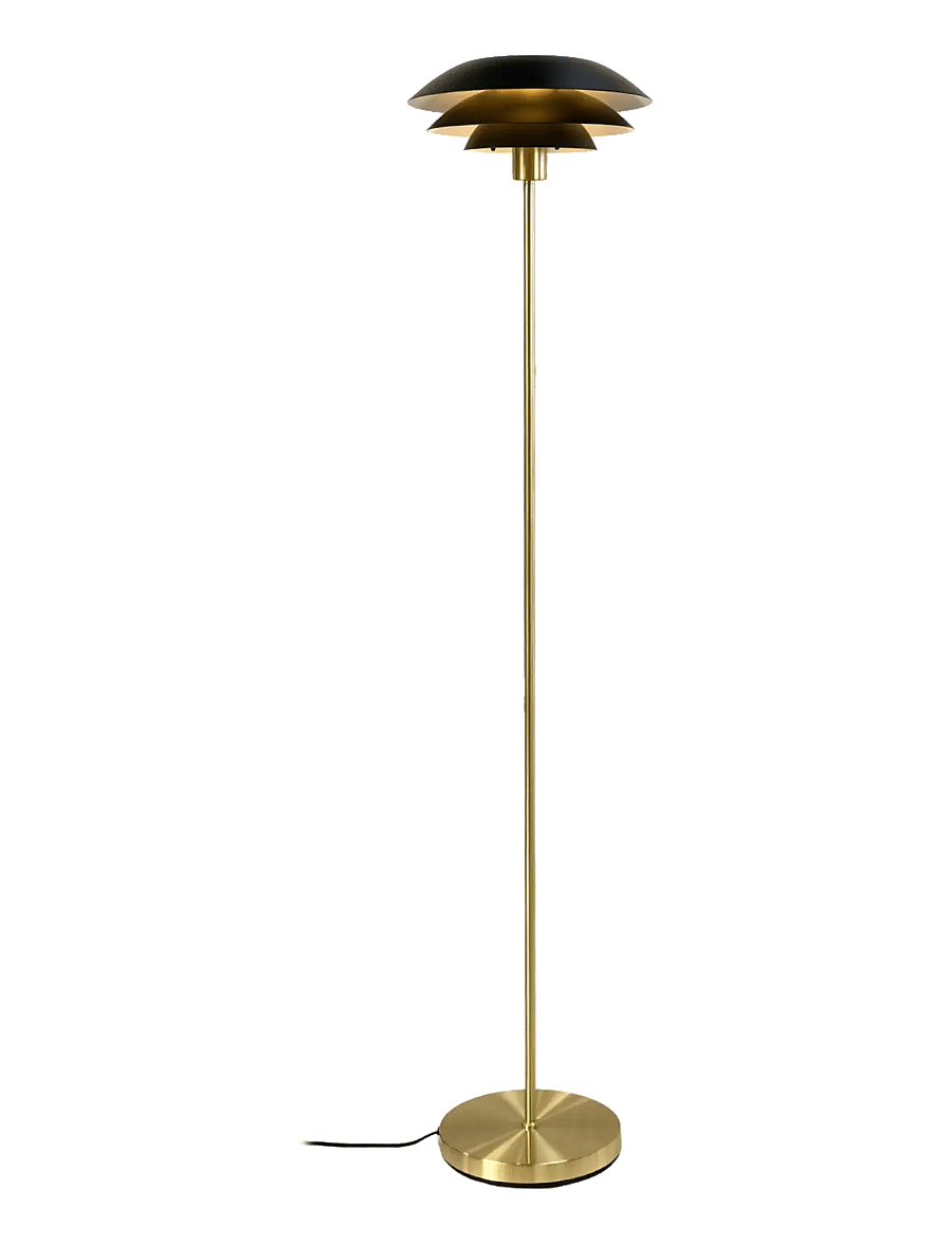 Dyberg Larsen - DL31 gulvlampe sort/ messing - grindų šviestuvai - black/ brass - 2