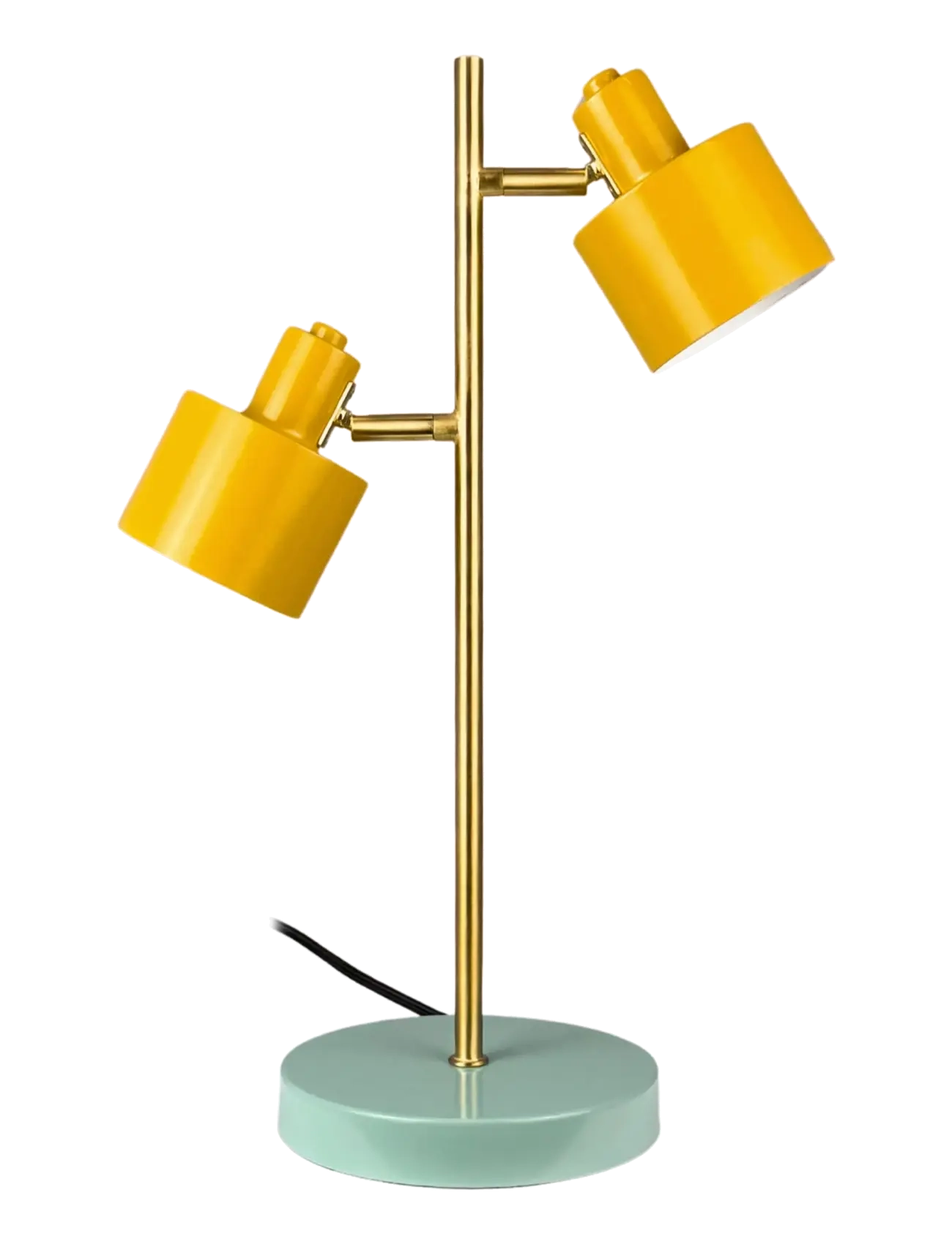 Dyberg Larsen Ocean bordslampa med 2 skärmar – Curry/Turkos - Över 1000 kr - CURRY/ BRASS/ TURQUOISE / yellow