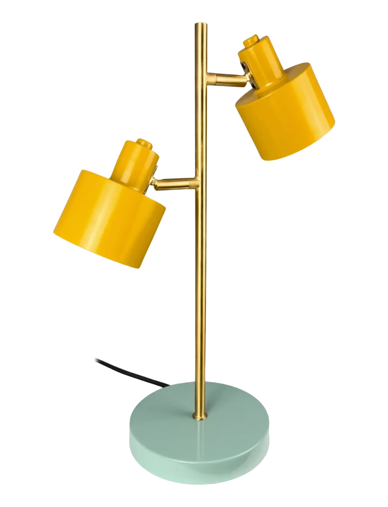 Dyberg Larsen - Ocean Bordlampe 2 skærme - Karry/Turkis - curry/ brass/ turquoise - 2