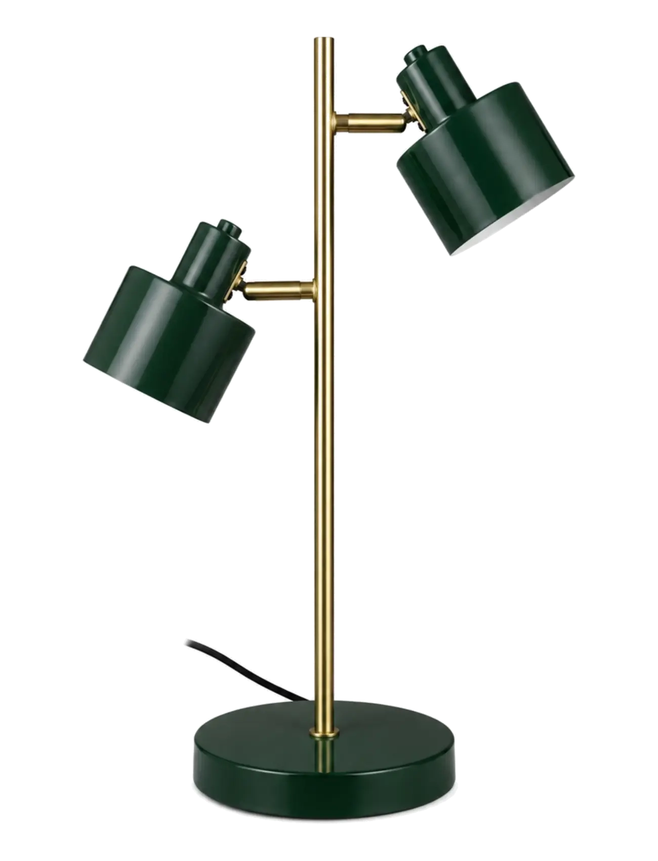 Dyberg Larsen Ocean bordslampa med 2 skärmar – mörkgrön - Belysning - DARK GREEN/ BRASS / green