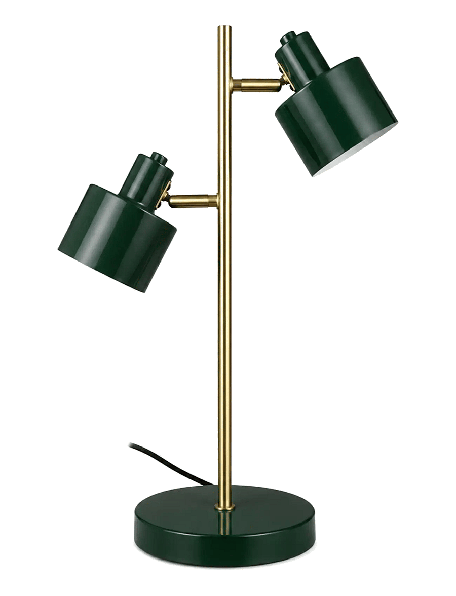 Dyberg Larsen - Ocean Table Lamp 2 Shades - lampy na biurko - dark green/ brass - 0