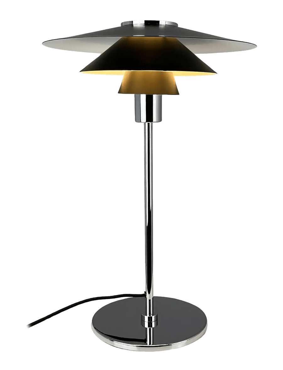 Dyberg Larsen - Kay Bordlampe - Sort - schreibtisch- & tischlampen - black/ chrome - 2