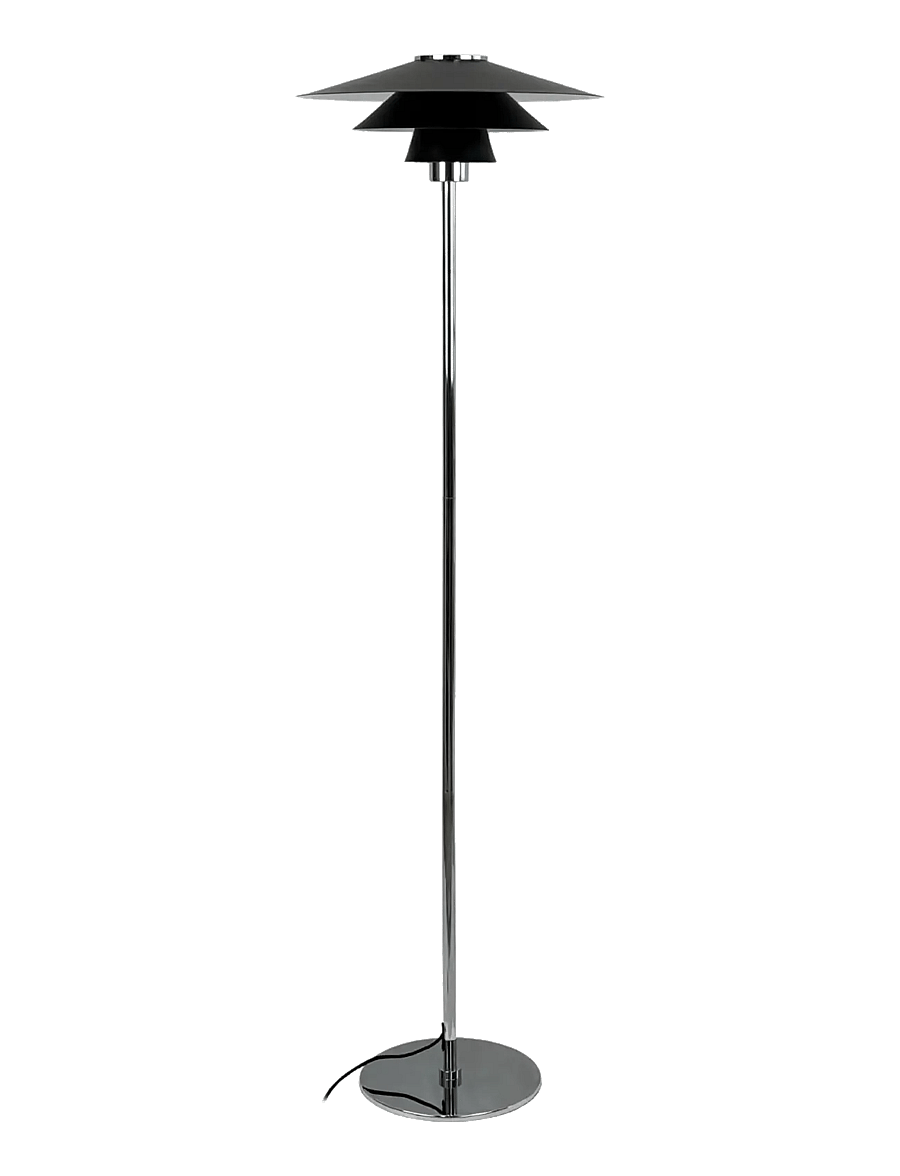 Dyberg Larsen - Kay gulvlampe - Sort - stehlampen - black/ chrome - 1