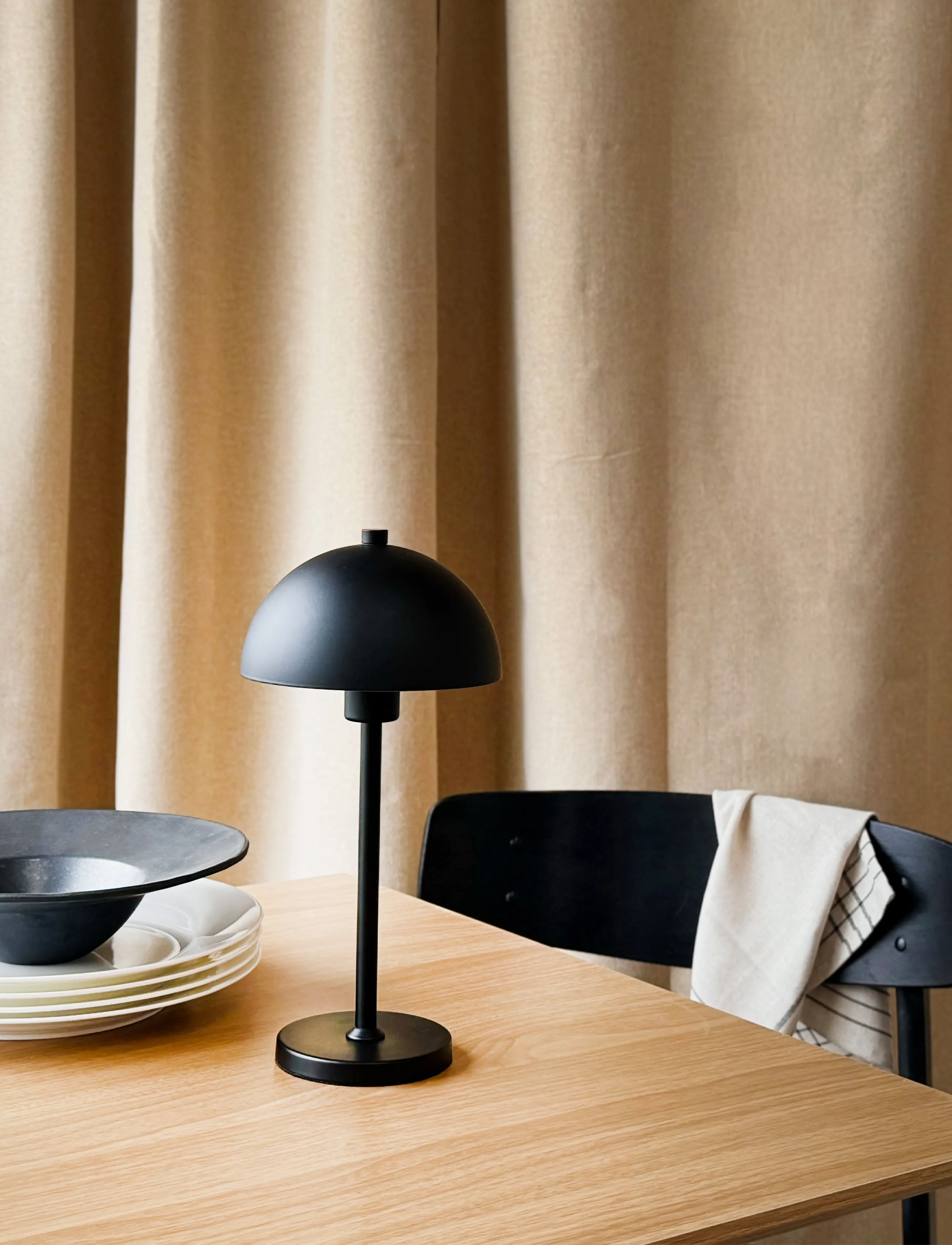 Dyberg Larsen Borås Bordlampe Sort, One Size, Lamps, Schwarz - Table Homeware