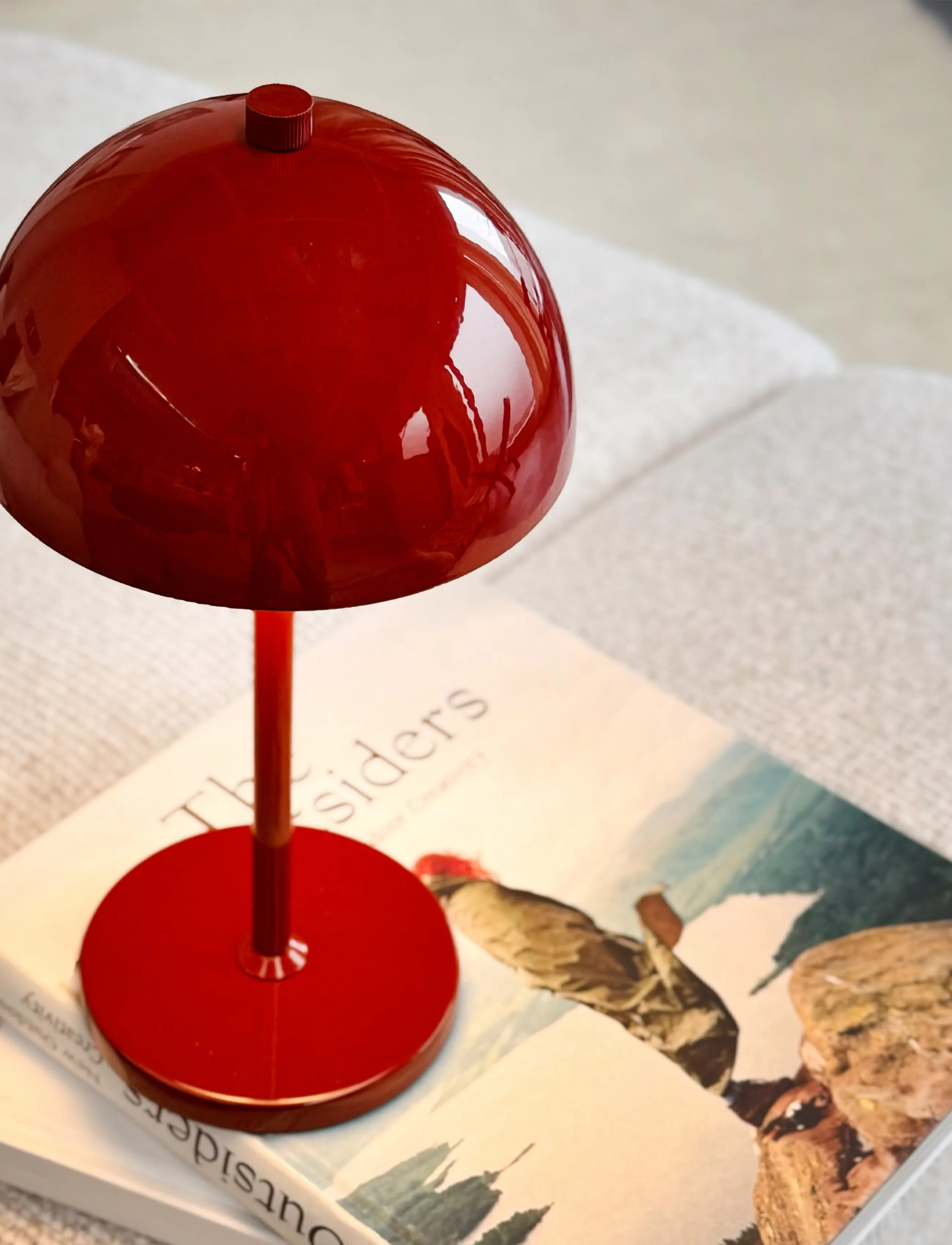 Dyberg Larsen Borås Bordlampe - Mørkerød, H:30 cm, Burgundy, Lamper > Bordlamper, Unisex