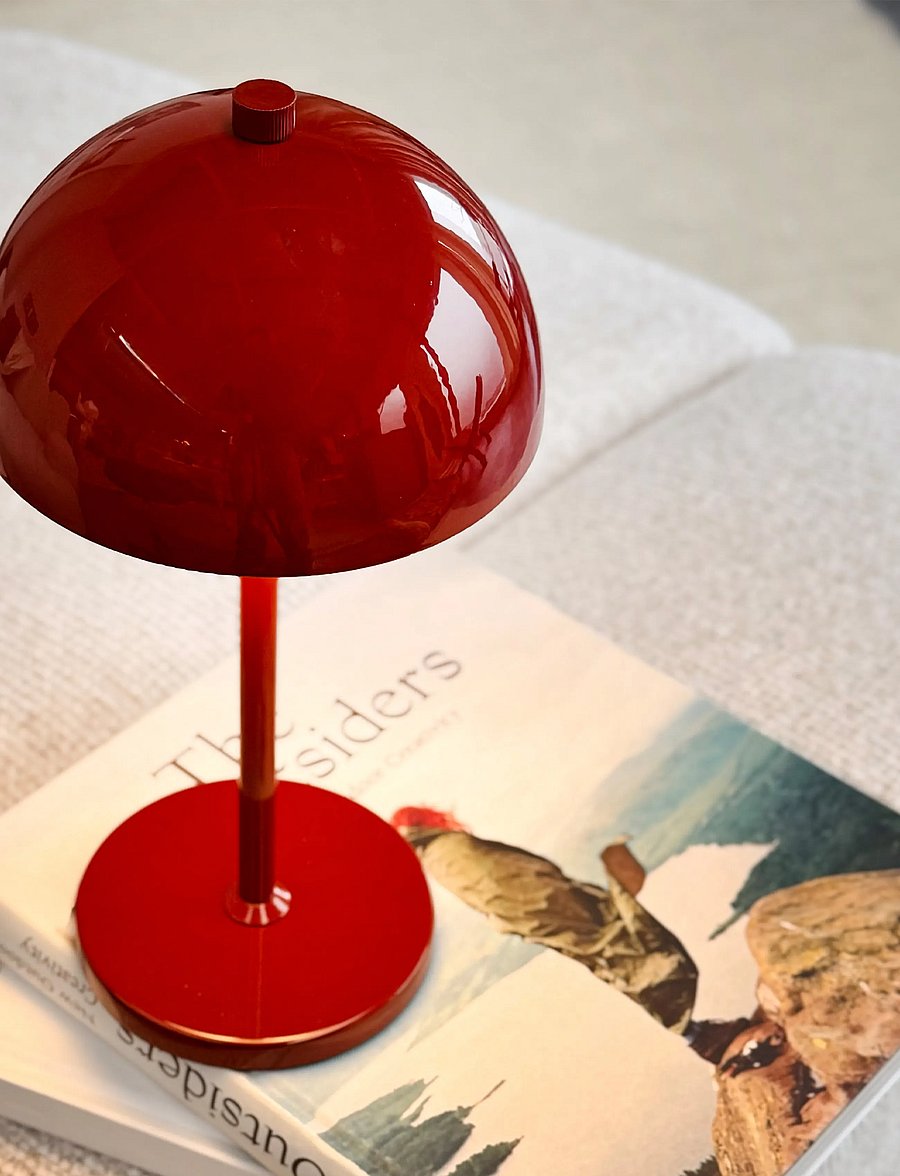 Dyberg Larsen - Borås Table Lamp - schreibtisch- & tischlampen - dark red - 0