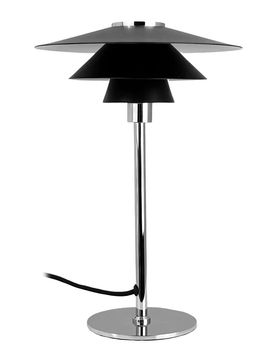 Dyberg Larsen - Kay mini Bordlampe - Sort - schreibtisch- & tischlampen - black/ chrome - 1