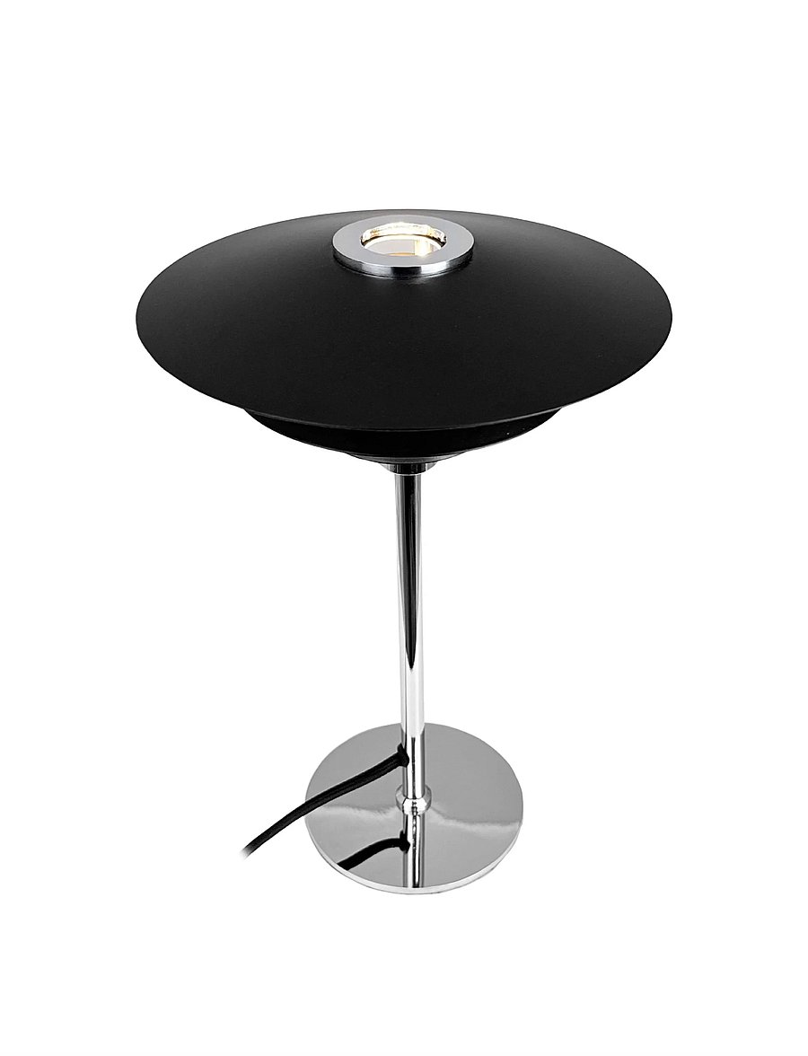 Dyberg Larsen - Kay mini Bordlampe - Sort - schreibtisch- & tischlampen - black/ chrome - 4