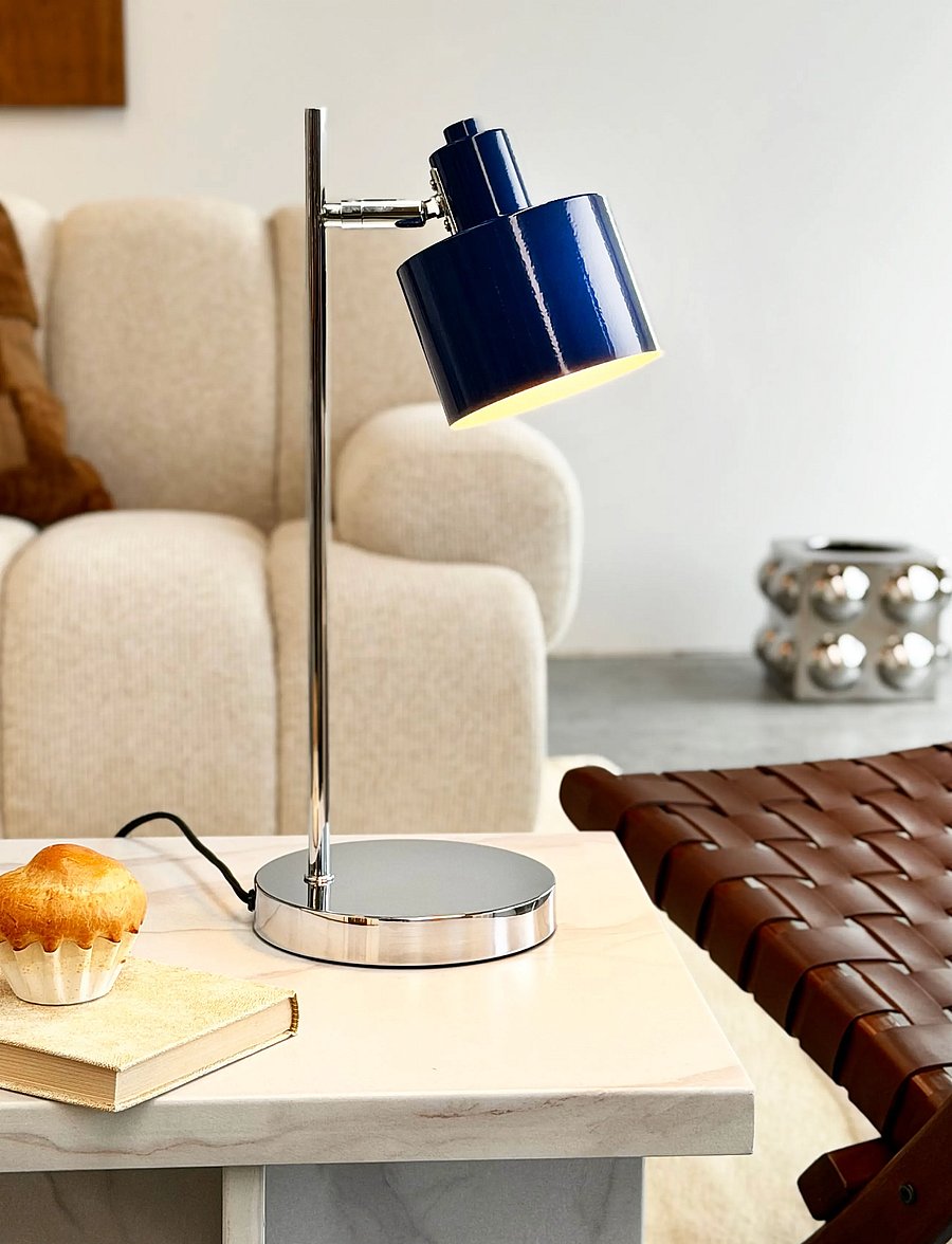Dyberg Larsen - Ocean Bordlampe Blå/ Krom - kaasaskantavad lambid - blue/ chrome - 0