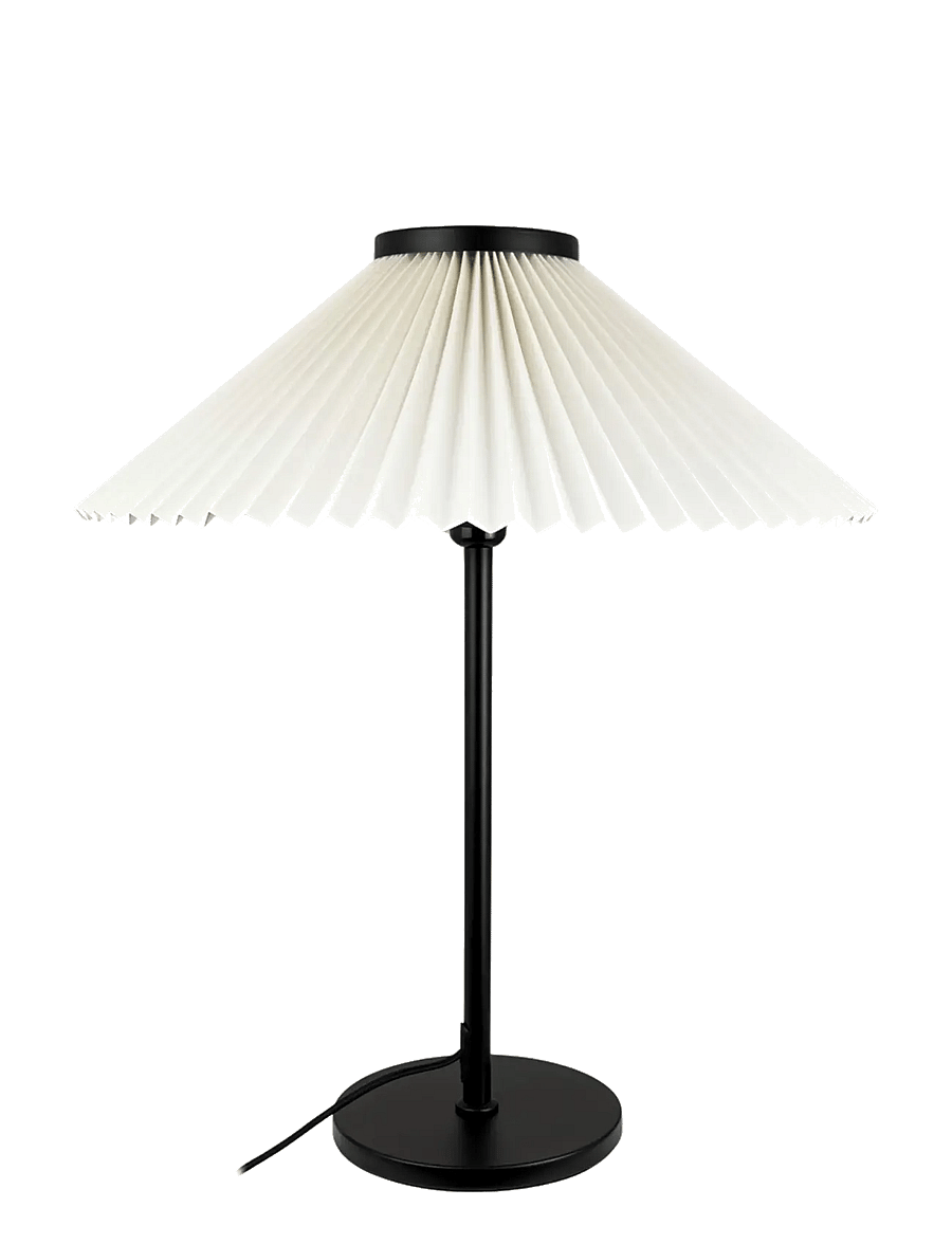 Dyberg Larsen - Plissé-pöytävalaisin - pöytävalaisimet - black/ off-white - 1
