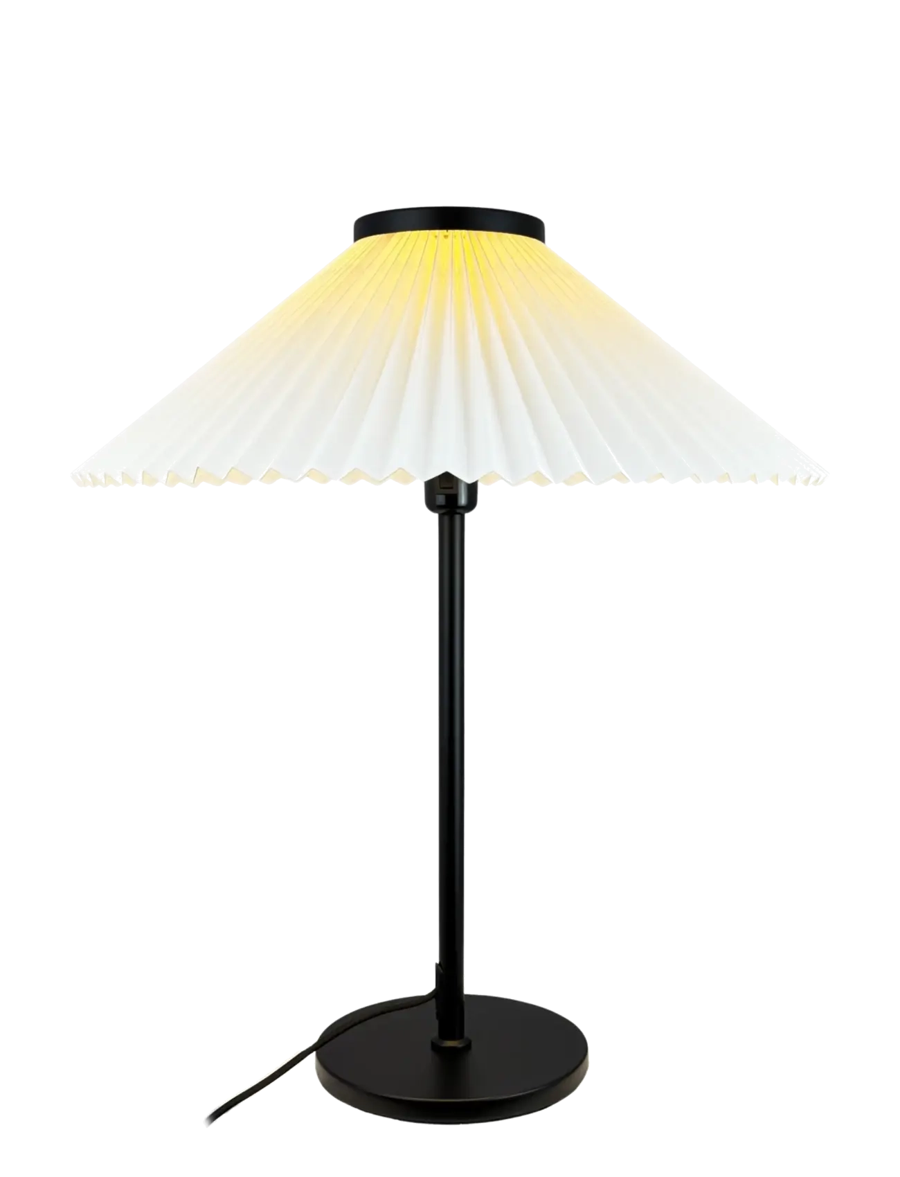 Dyberg Larsen - Plissé bordslampa - bordslampor - black/ off-white - 2