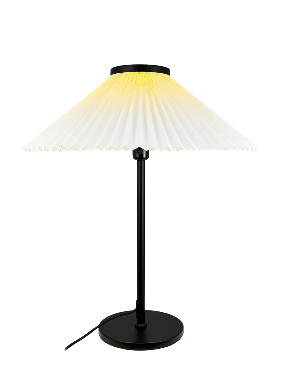 Dyberg Larsen - Plissé-pöytävalaisin - pöytävalaisimet - black/ off-white - 2