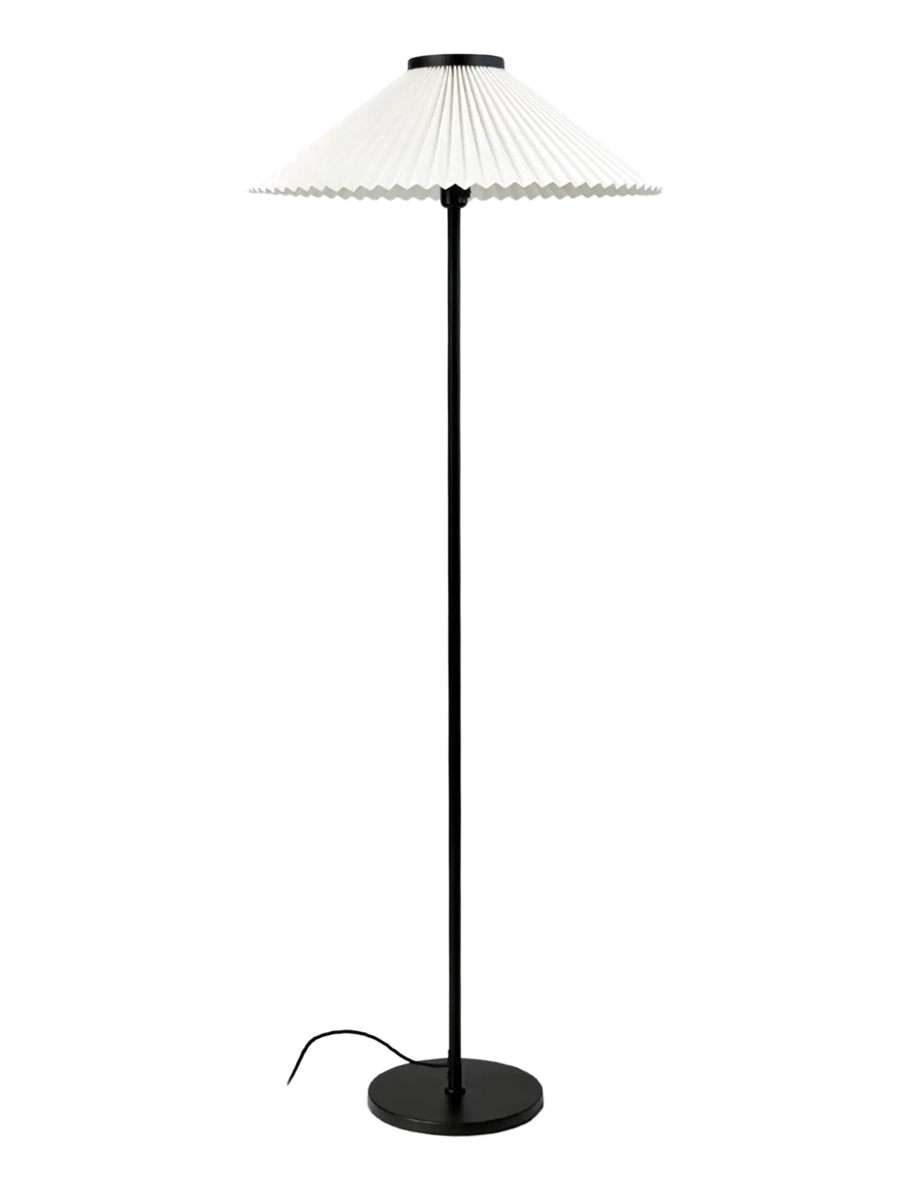 Dyberg Larsen Plissé golvlampa - Belysning - BLACK/ OFF-WHITE / white