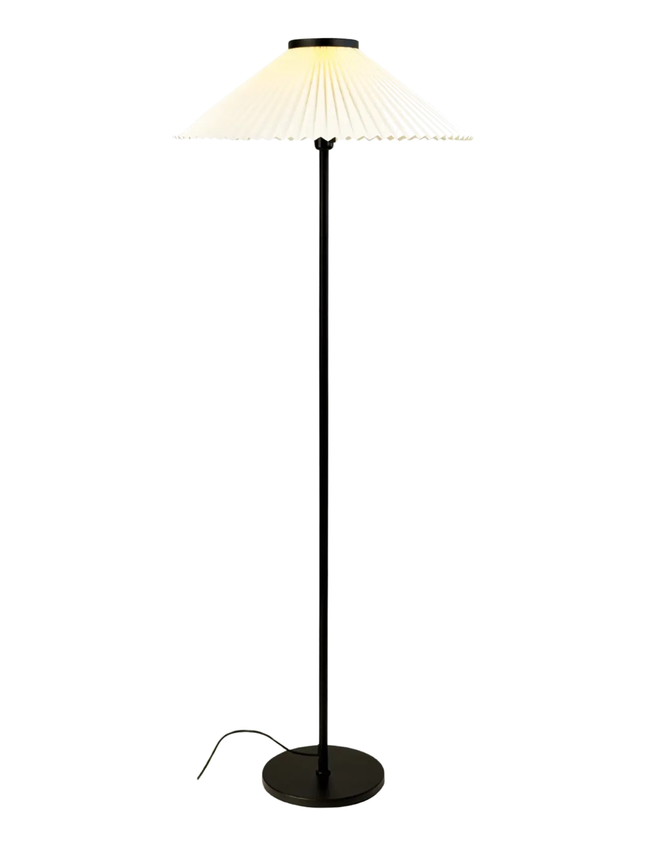 Dyberg Larsen - Plissé golvlampa - golvlampor - black/ off-white - 2