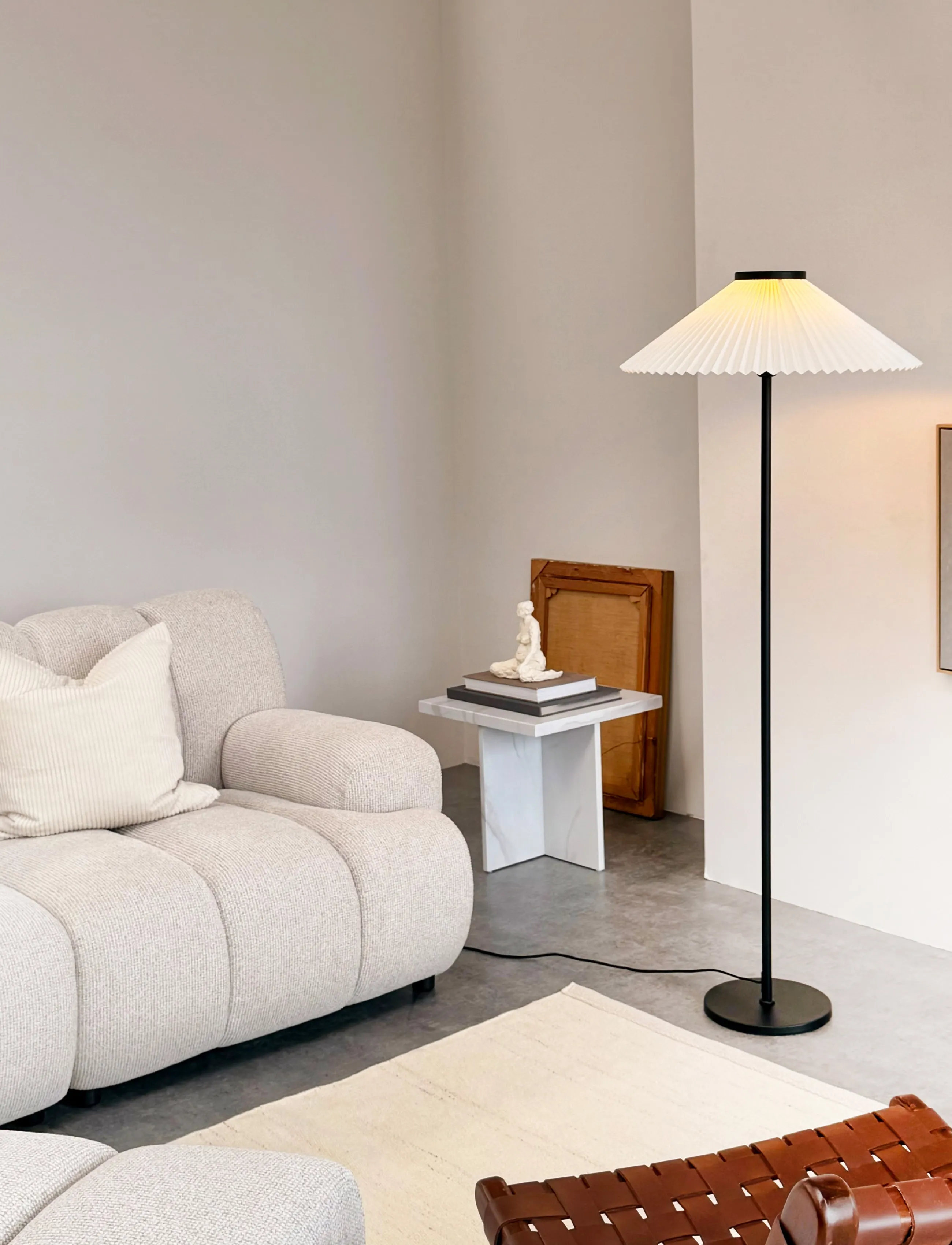 Dyberg Larsen Plissé Floor Lamp,,,Weiß Gr.ONE SIZE