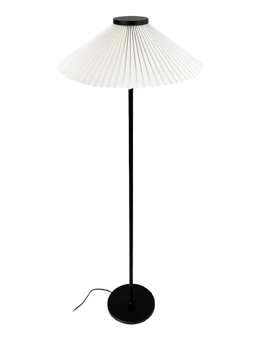 Dyberg Larsen - Plissé Gulvlampe - grindų šviestuvai - black/ off-white - 3
