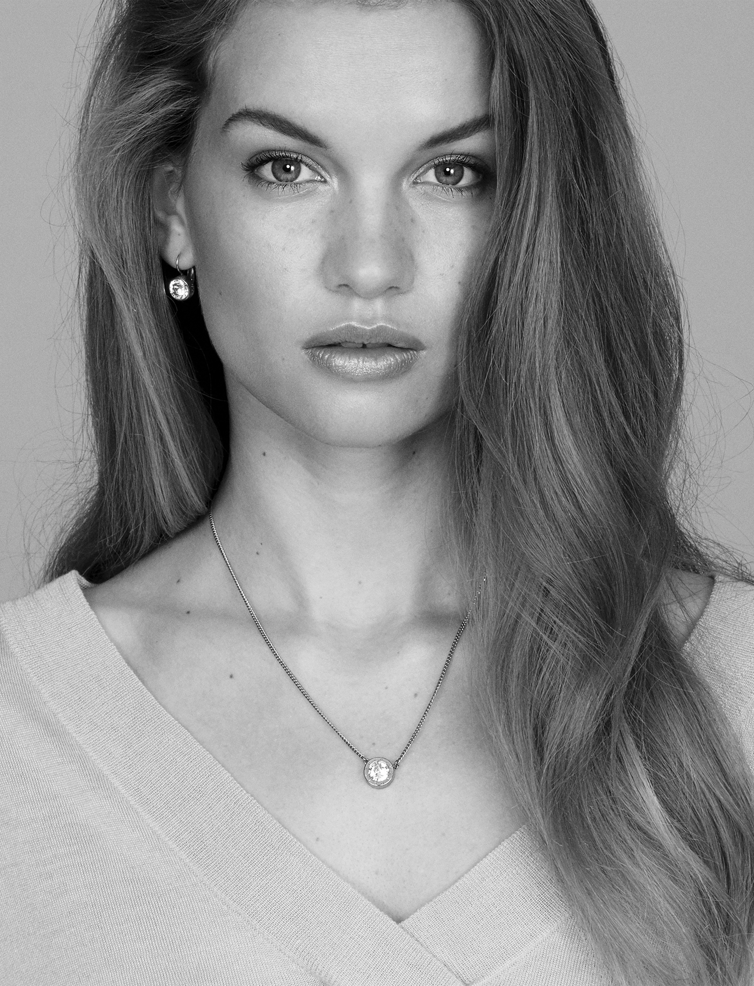 Dyrberg/Kern - LOUISE NECKLACE 45 CM - RG CRYSTAL - white - 1