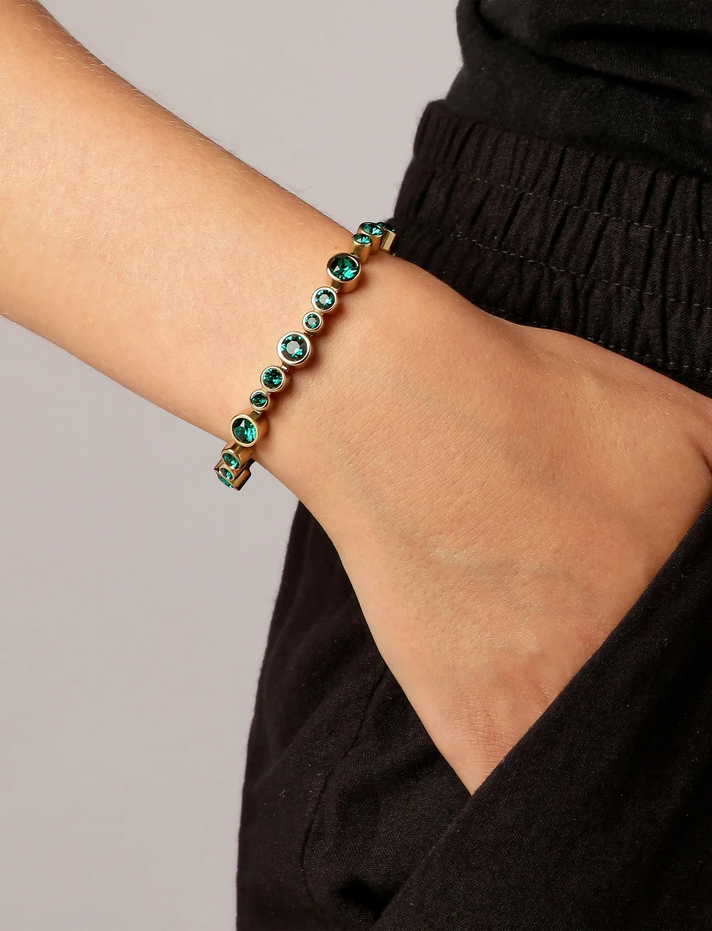 Dyrberg/Kern - TERESIA SG GREEN - armband - green/gold - 0