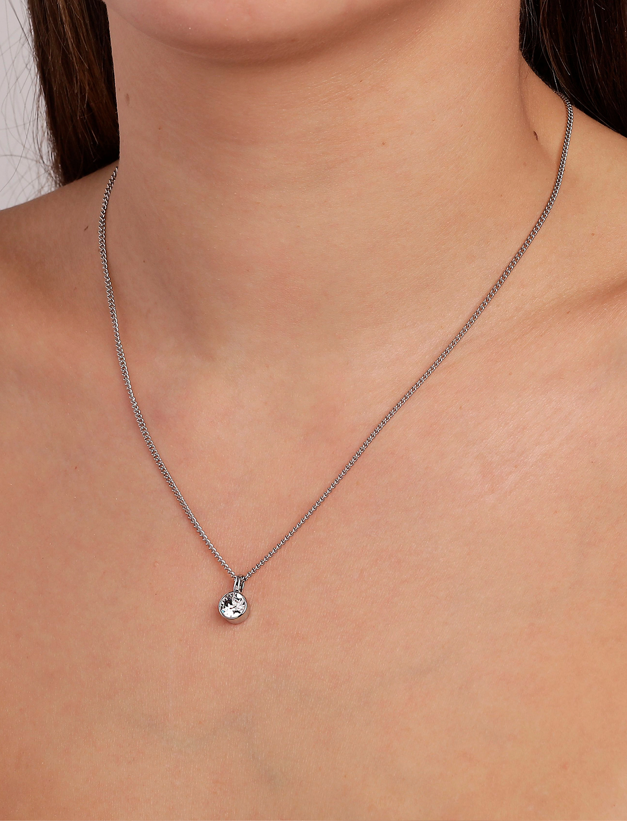 Dyrberg/Kern Jemma Ss Crystal, One Size, Necklaces, Silber - Dainty Frauen