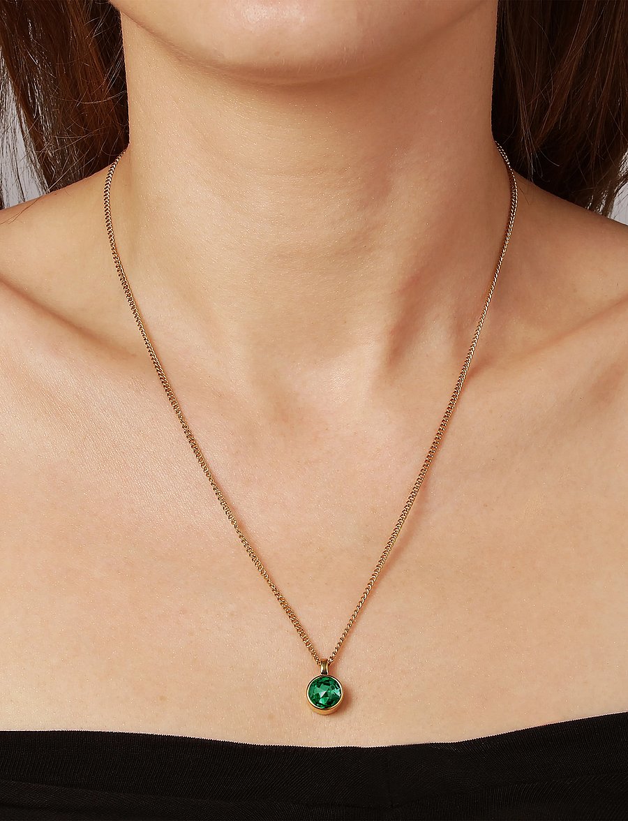 Dyrberg/Kern - ETTE SG EMERALD GREEN - ripatsiga kaelakeed - green - 0