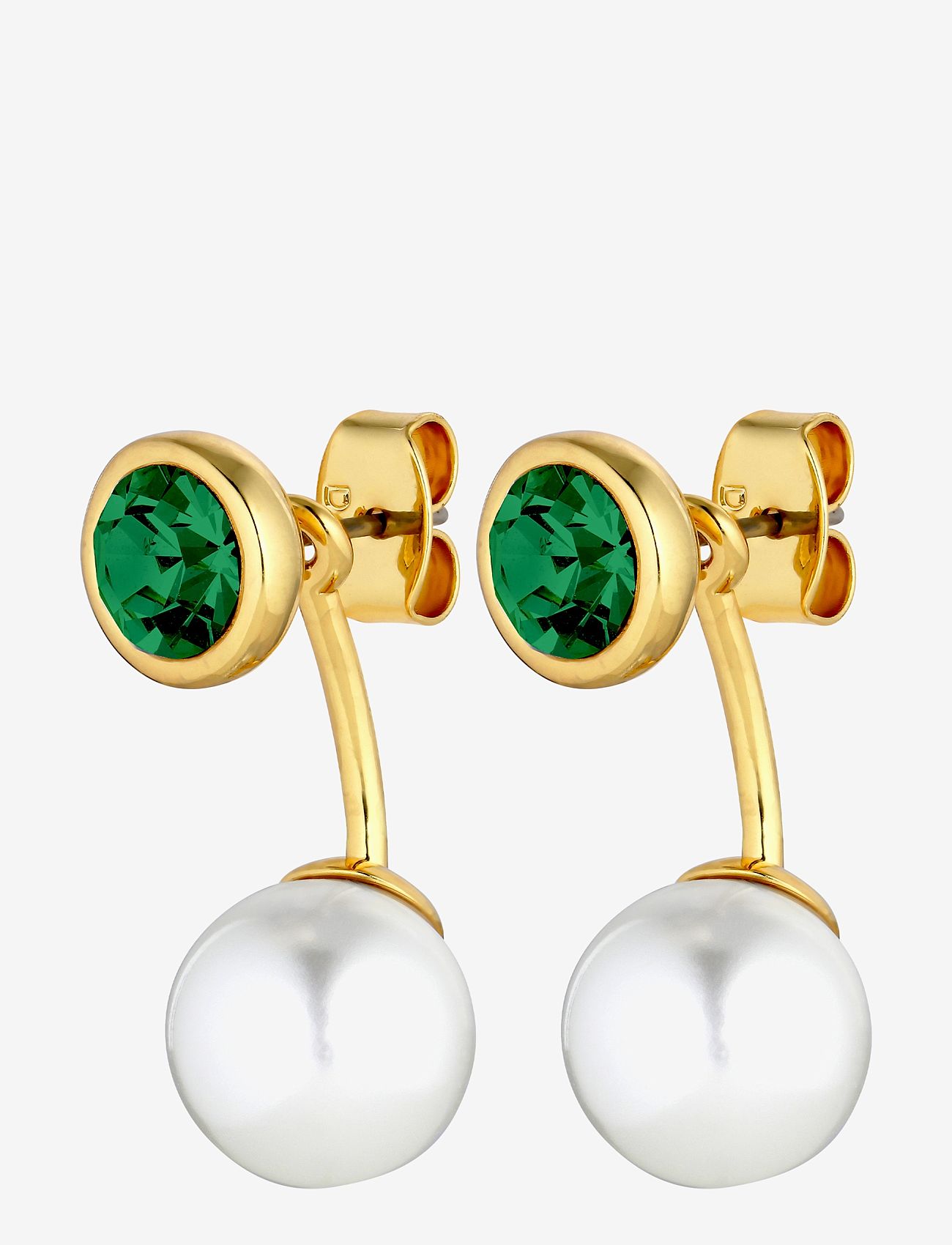 Dyrberg/Kern - TONI SG GREEN / WHITE PEARL - pearl earrings - green - 0