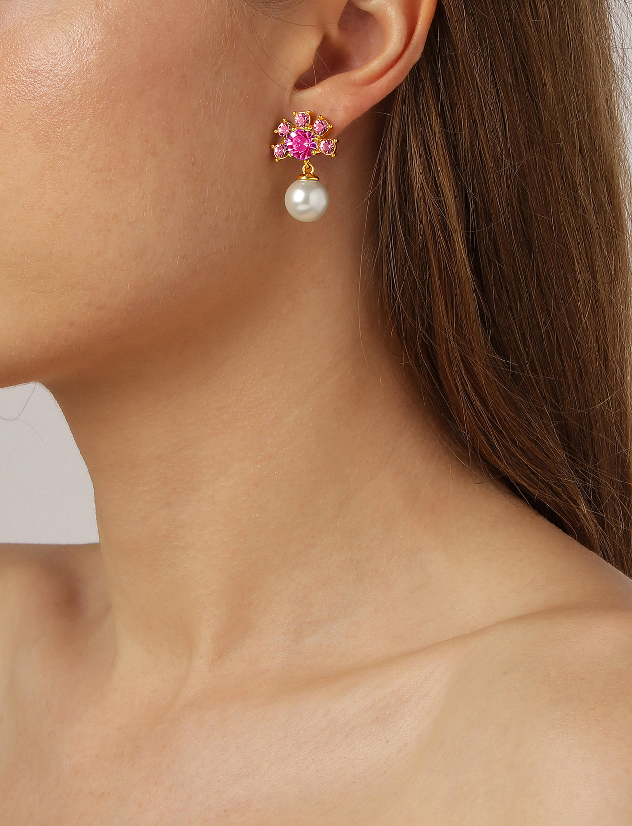 Dyrberg/Kern - VERONICA SG ROSE - boucles d'oreilles en perles - gold rose - 0