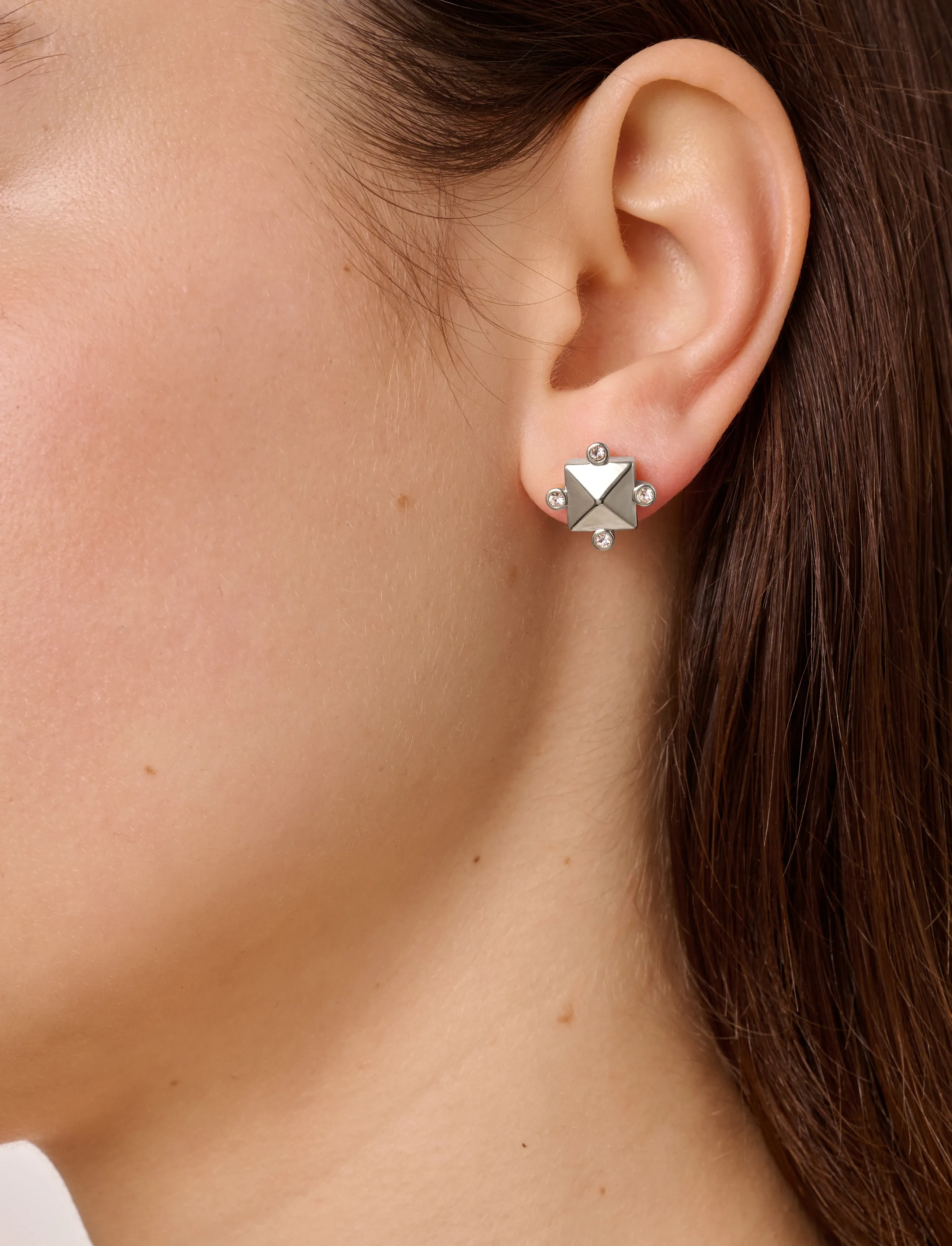 Dyrberg/Kern Chira Ss, One Size 2 cm, Earrings, Silber - Studs, Frauen
