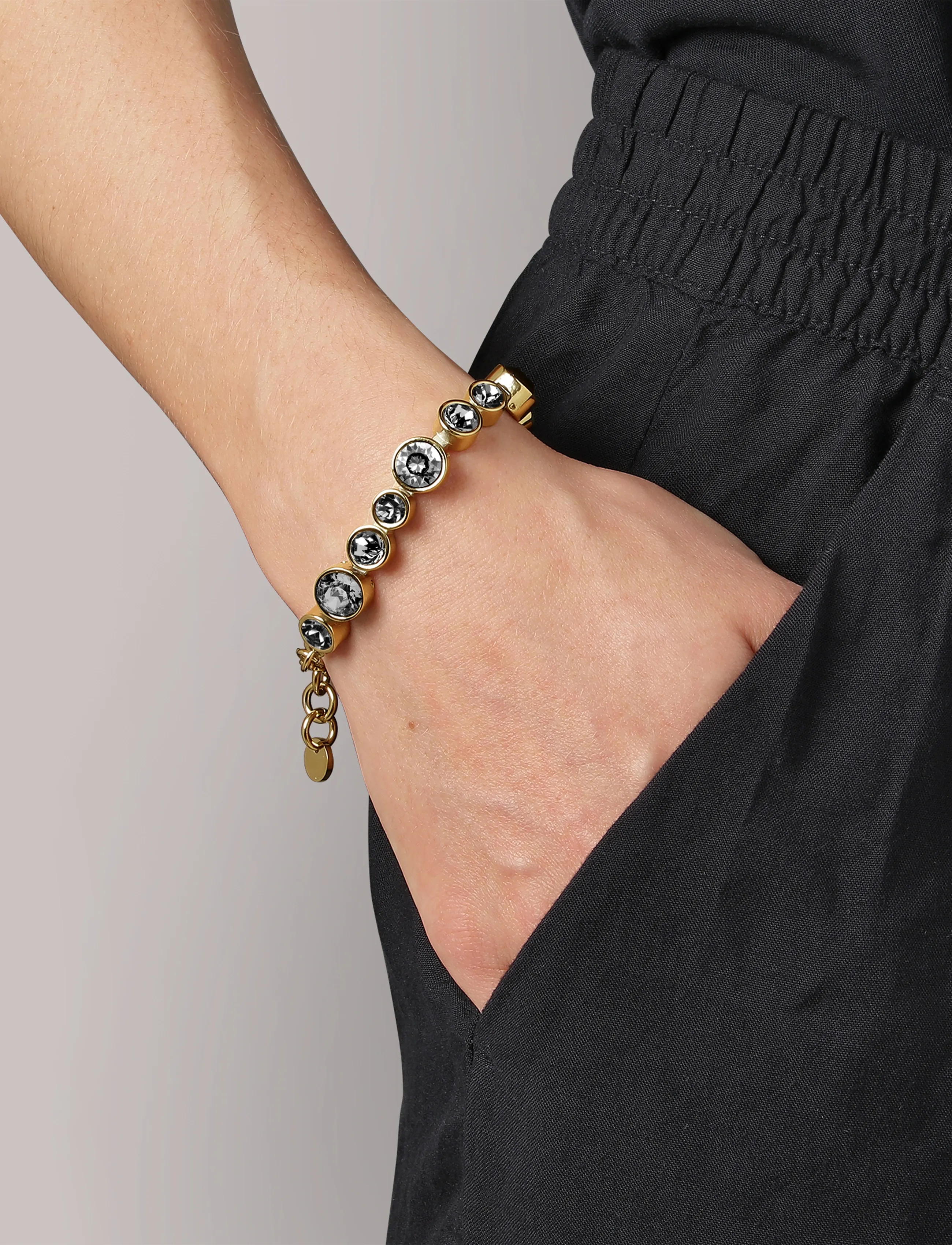 Dyrberg/Kern Calice Sg Grey Mix, One Size 17 cm, Bracelets, Grau - Chain Frauen