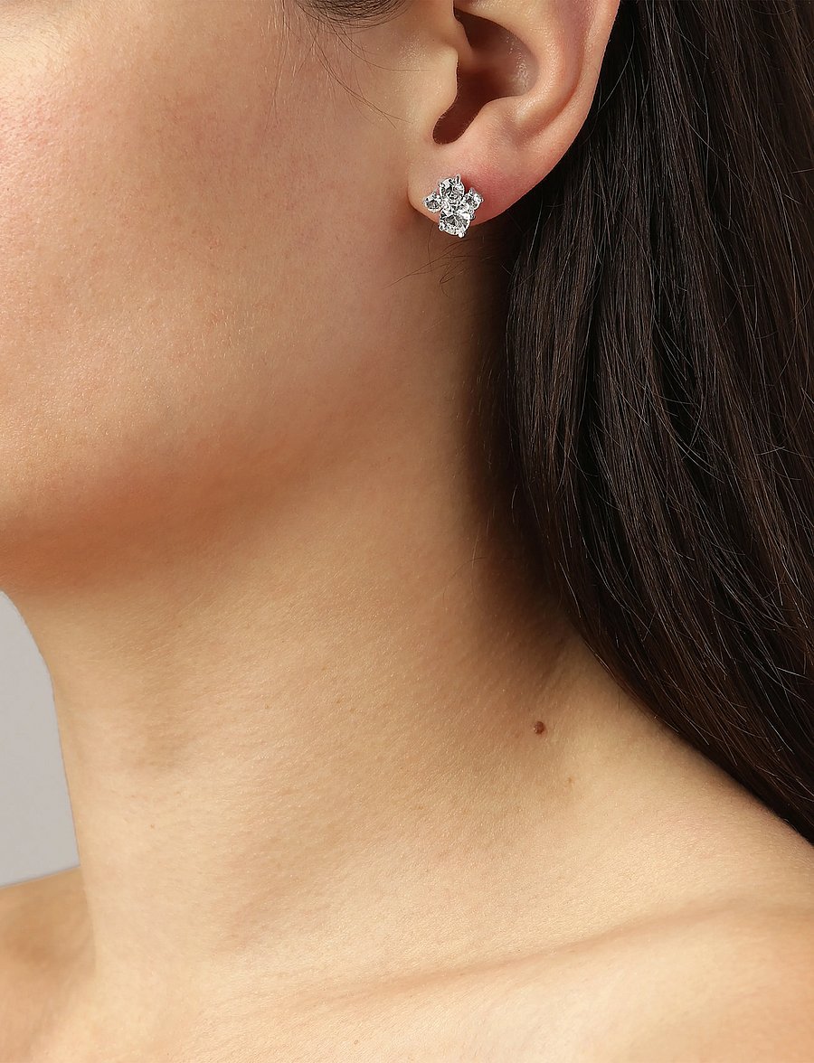 Dyrberg/Kern - BILLIS SS CRYSTAL - studs örhängen - white - 1