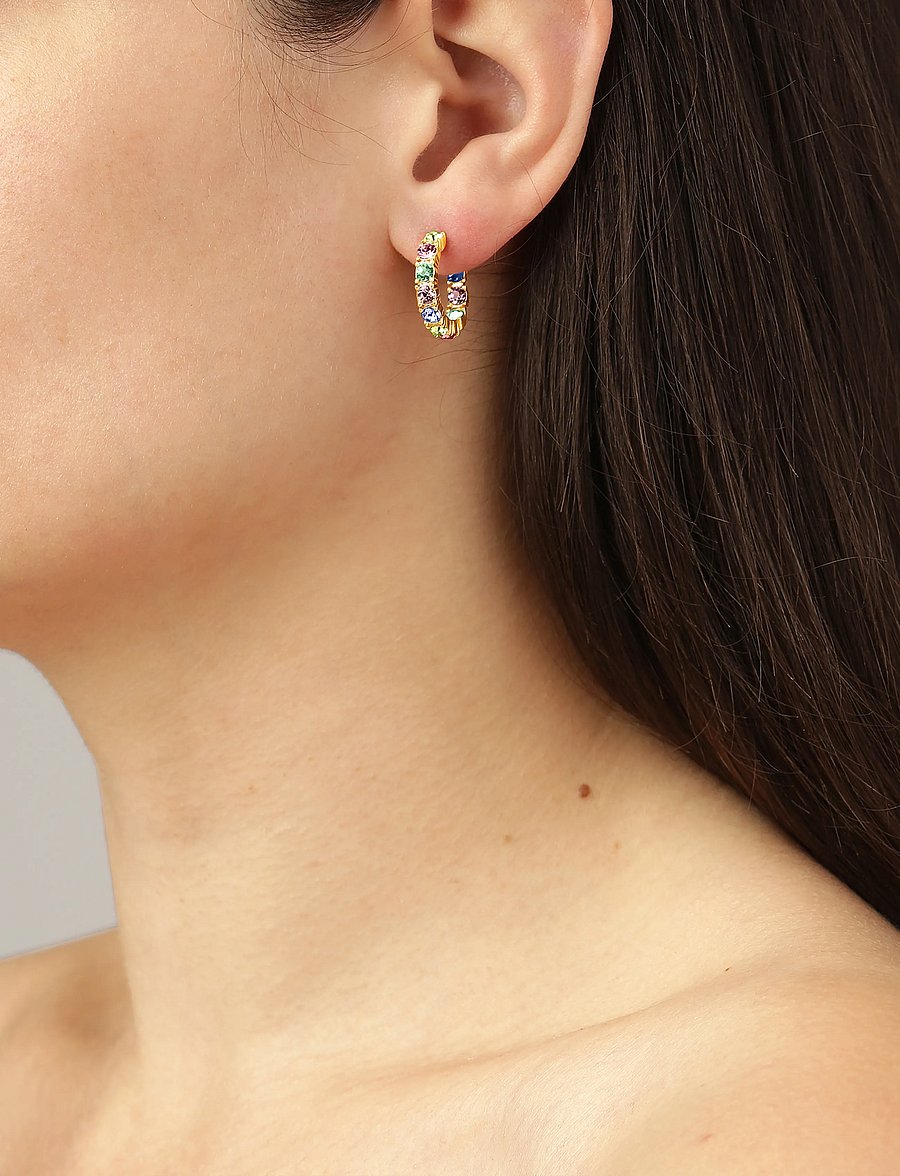 Dyrberg/Kern - RAQUEL SG PASTEL MULTI - hoops kõrvarõngad - multi - 0