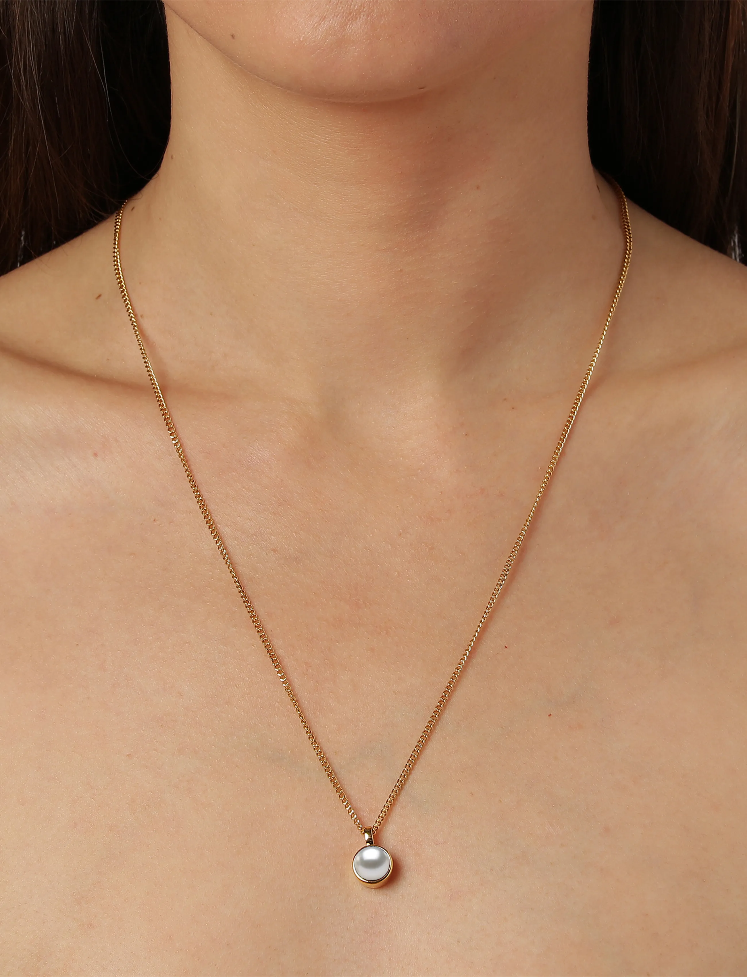 Dyrberg/Kern Ette Sg White Pearl, Kvinder, Halskæde Med Perlevedhæng, Guld, Str: ONE SIZE