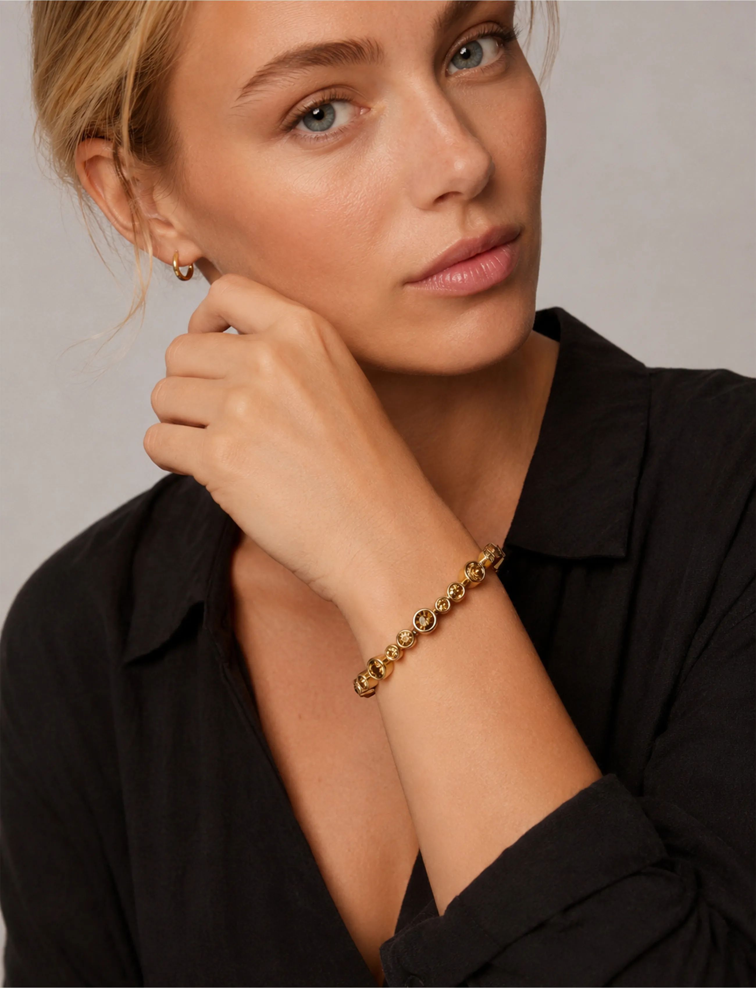 Dyrberg/Kern - TERESIA SG BROWN MIX - chain bracelets - brown - 2