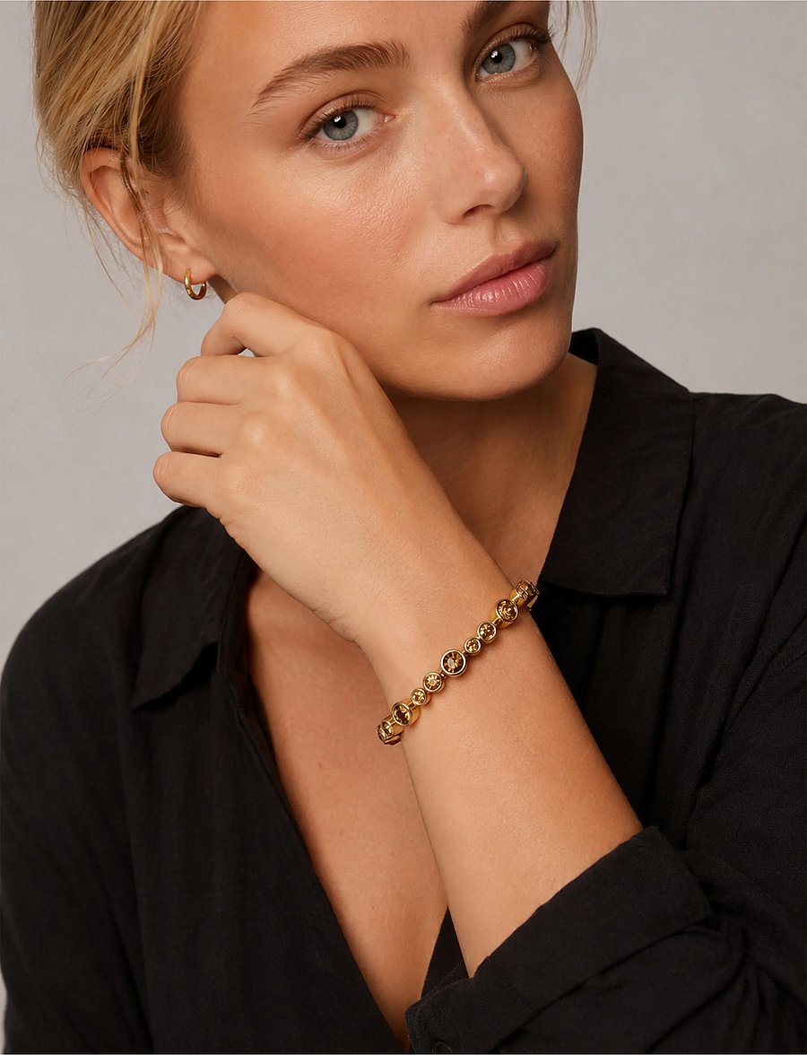 Dyrberg/Kern - TERESIA SG BROWN MIX - kedjearmband - brown - 2