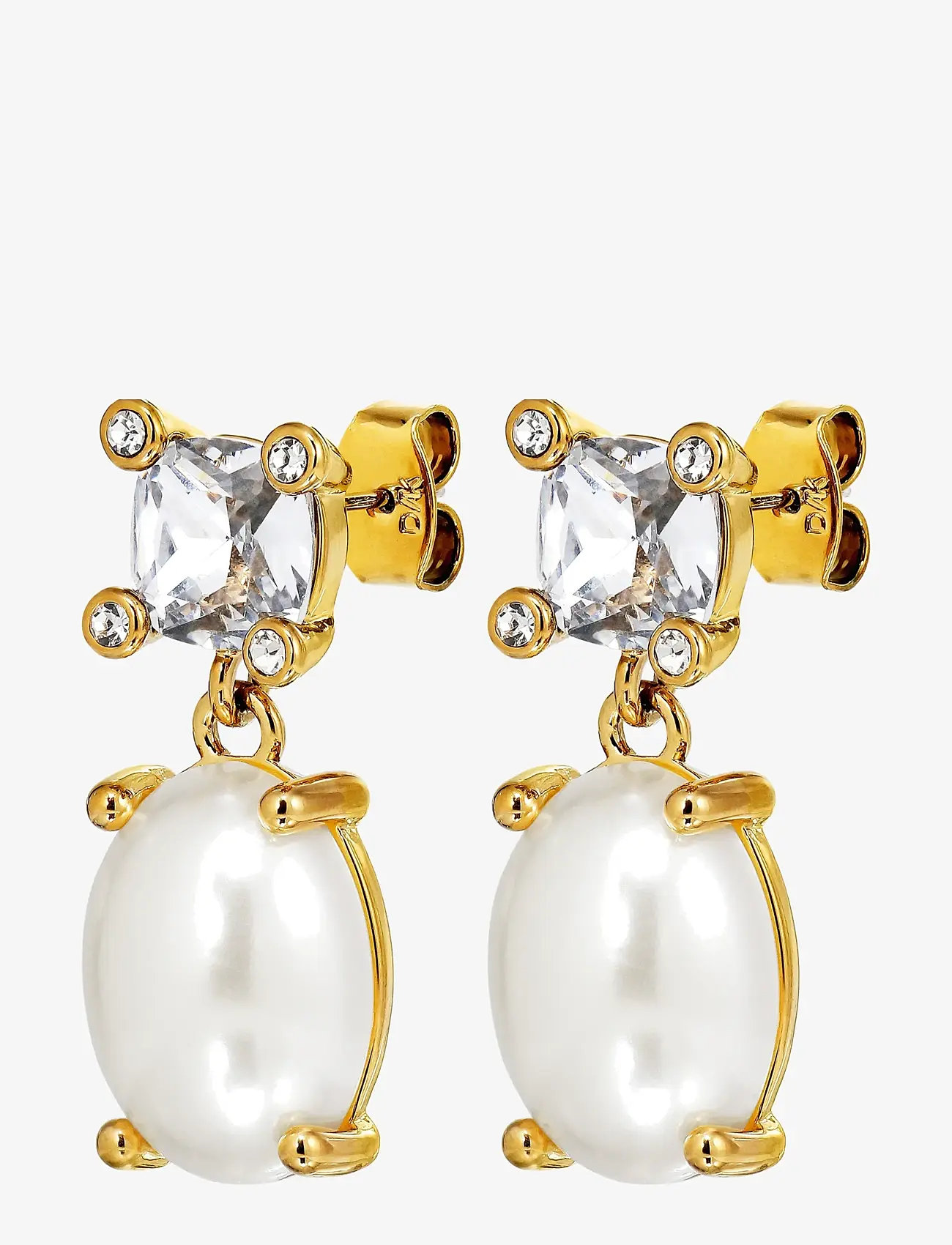 Dyrberg/Kern - ANTONIA SG CRYSTAL / WHITE PEARL - perleøreringe - sg white - 1