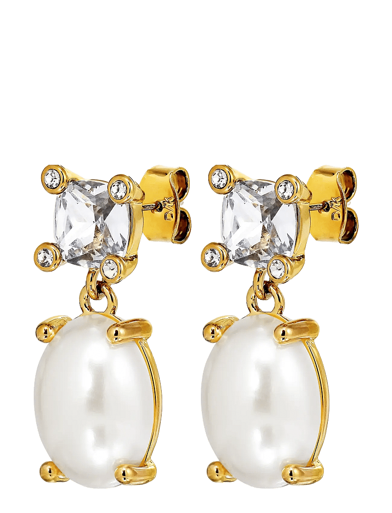 Dyrberg/Kern - ANTONIA SG CRYSTAL / WHITE PEARL - perlenohrringe - sg white - 1