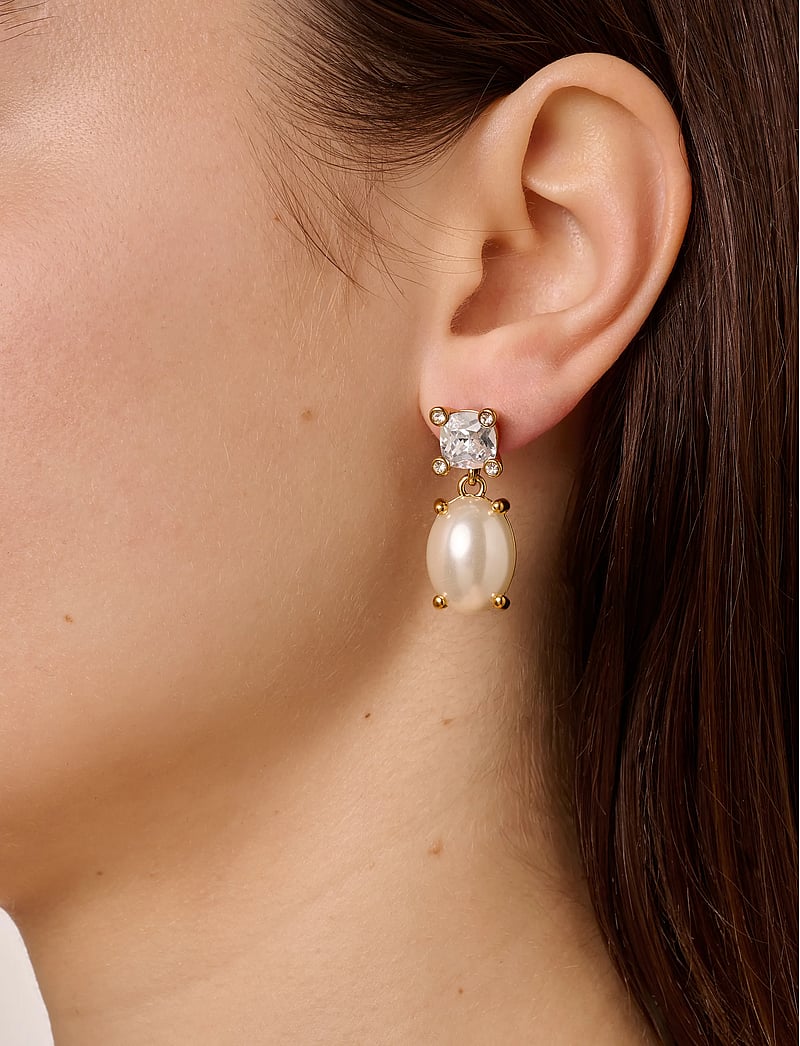 Dyrberg/Kern - ANTONIA SG CRYSTAL / WHITE PEARL - perlenohrringe - sg white - 0