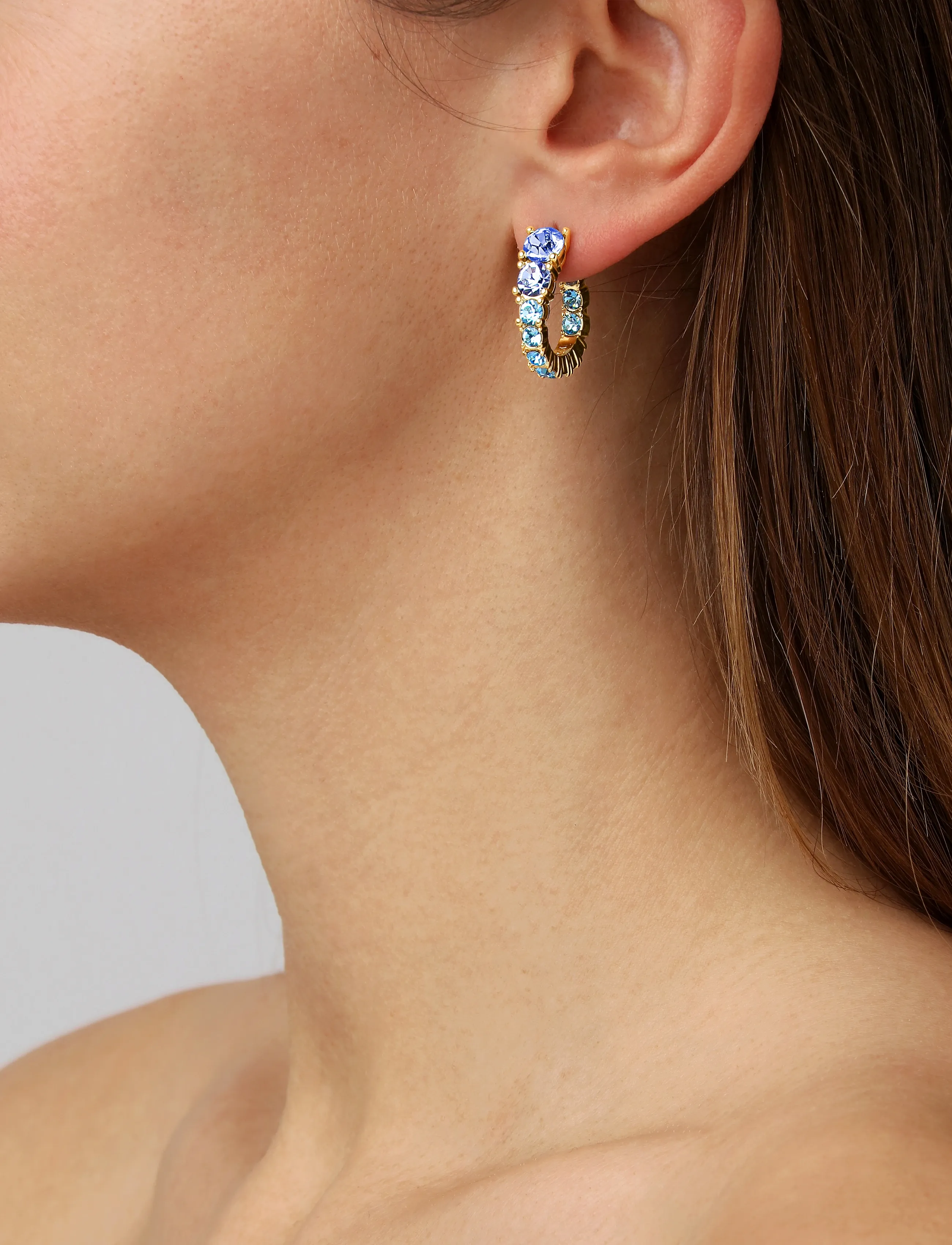 Dyrberg/Kern Kolos Sg Aqua, One Size, Earrings, Blau - Hoops, Frauen