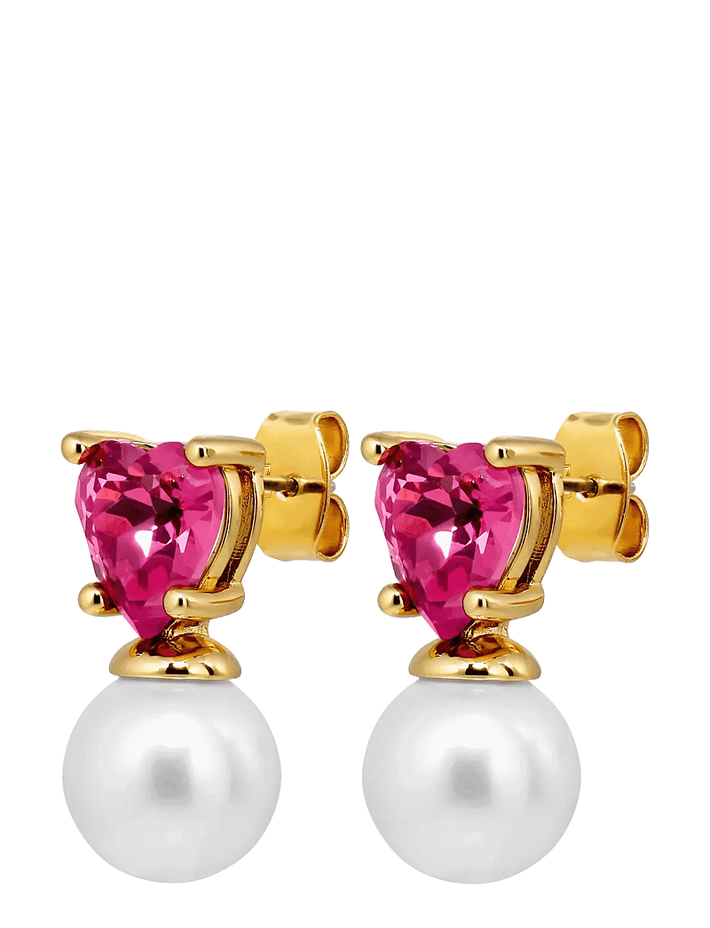 Dyrberg/Kern - EMO SG ROSE / WHITE PEARL - helmikorvakorut - pink - 1