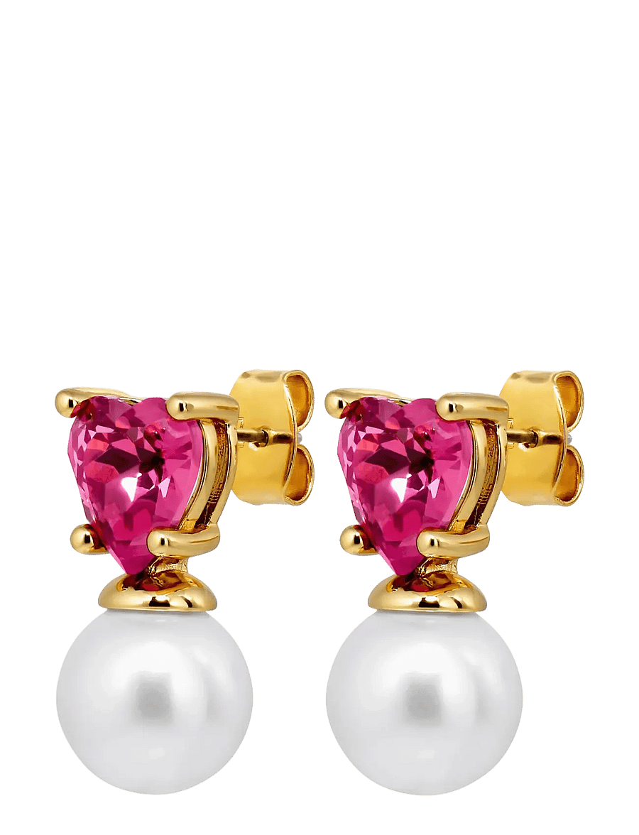 Dyrberg/Kern - EMO SG ROSE / WHITE PEARL - helmikorvakorut - pink - 1