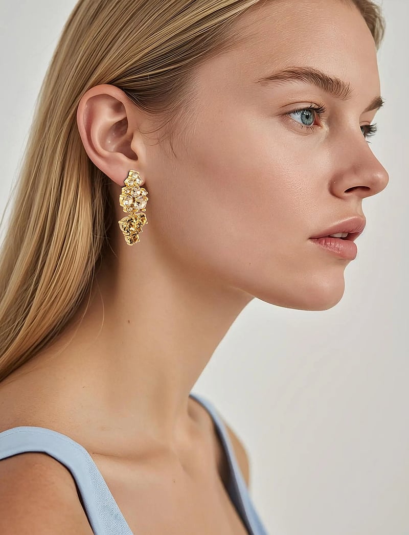 Dyrberg/Kern - MARIGOLD SG GOLDEN - statement-ohrringe - gold - 0