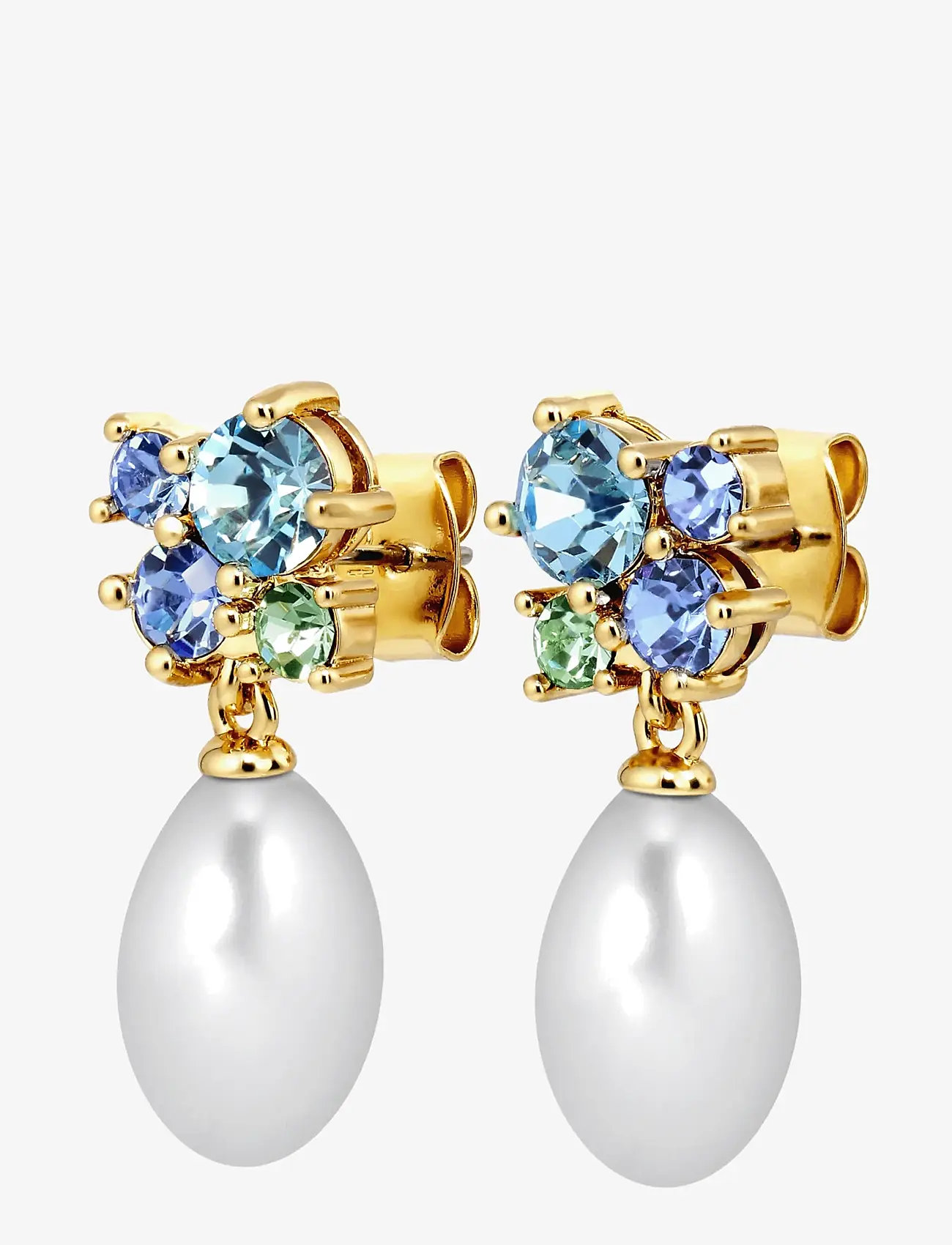 Dyrberg/Kern - PETUN SG AQUA / WHITE PEARL - perlenohrringe - blue - 1