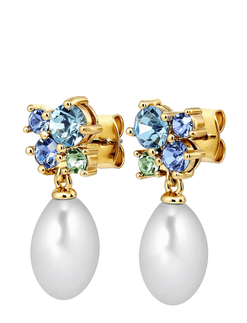 Dyrberg/Kern - PETUN SG AQUA / WHITE PEARL - perlenohrringe - blue - 1