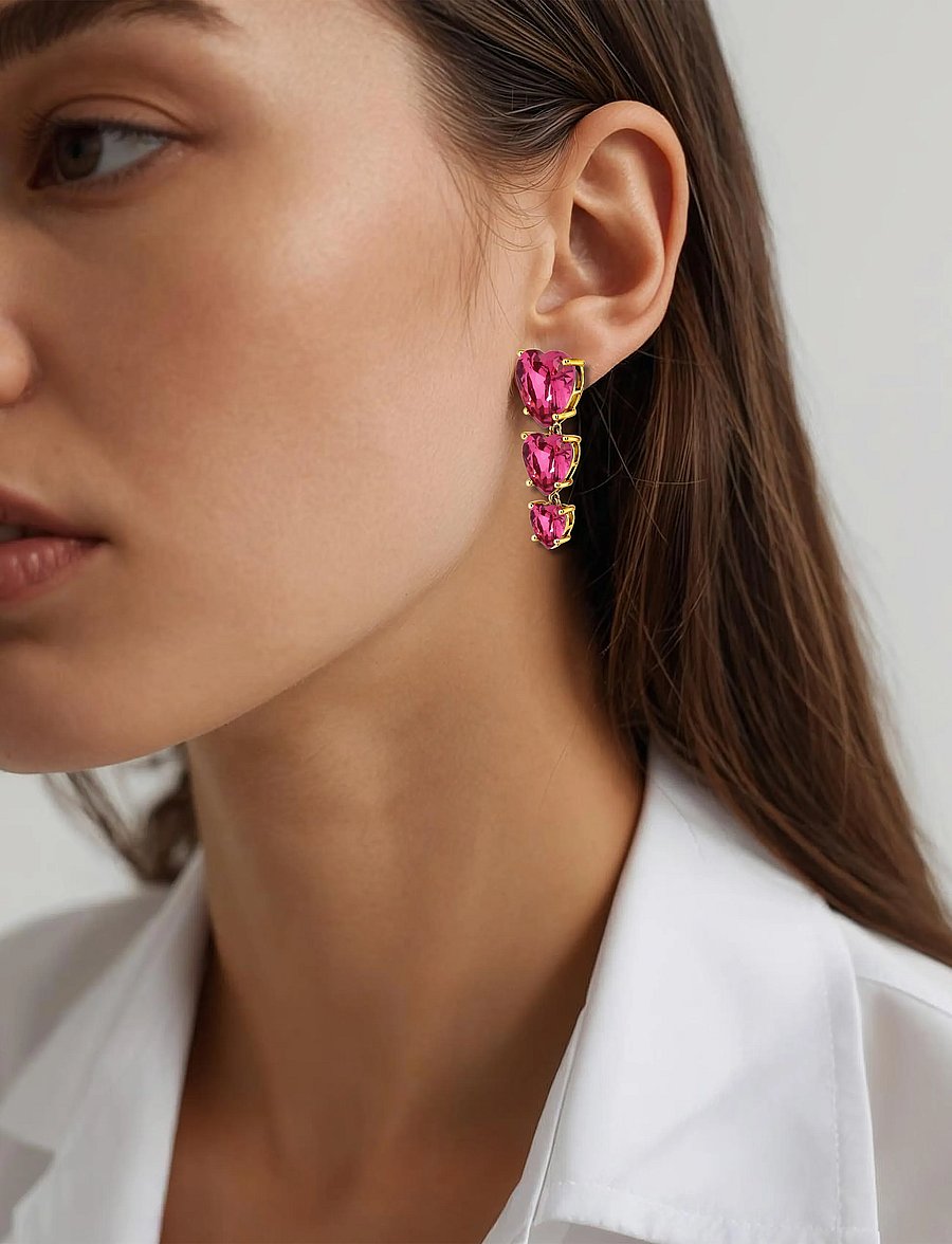 Dyrberg/Kern - SANCTU SG ROSE - hengende øredobber - rose - 0