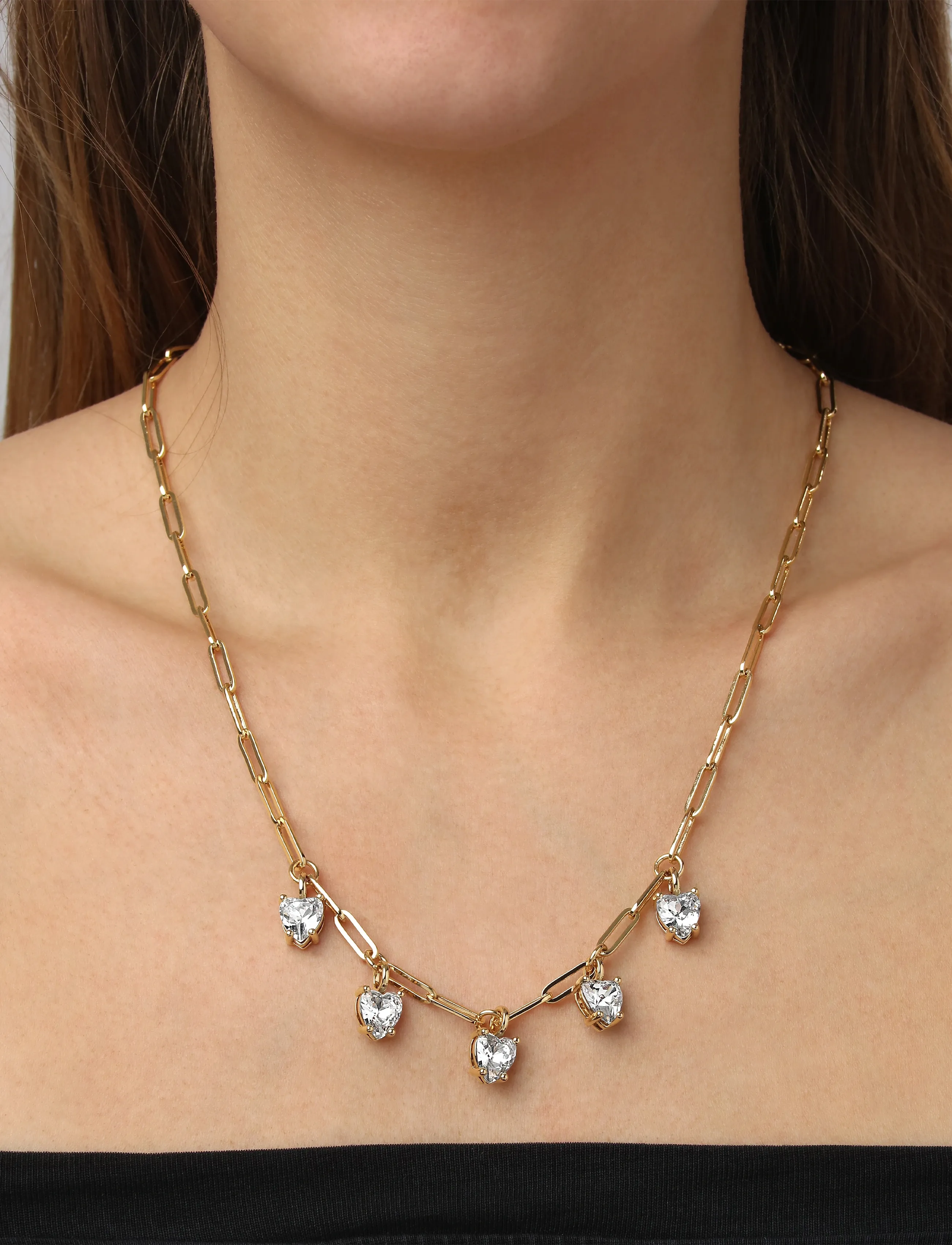 Dyrberg/Kern Soul Sg Crystal, One Size, Necklaces, Gold - Dainty Frauen