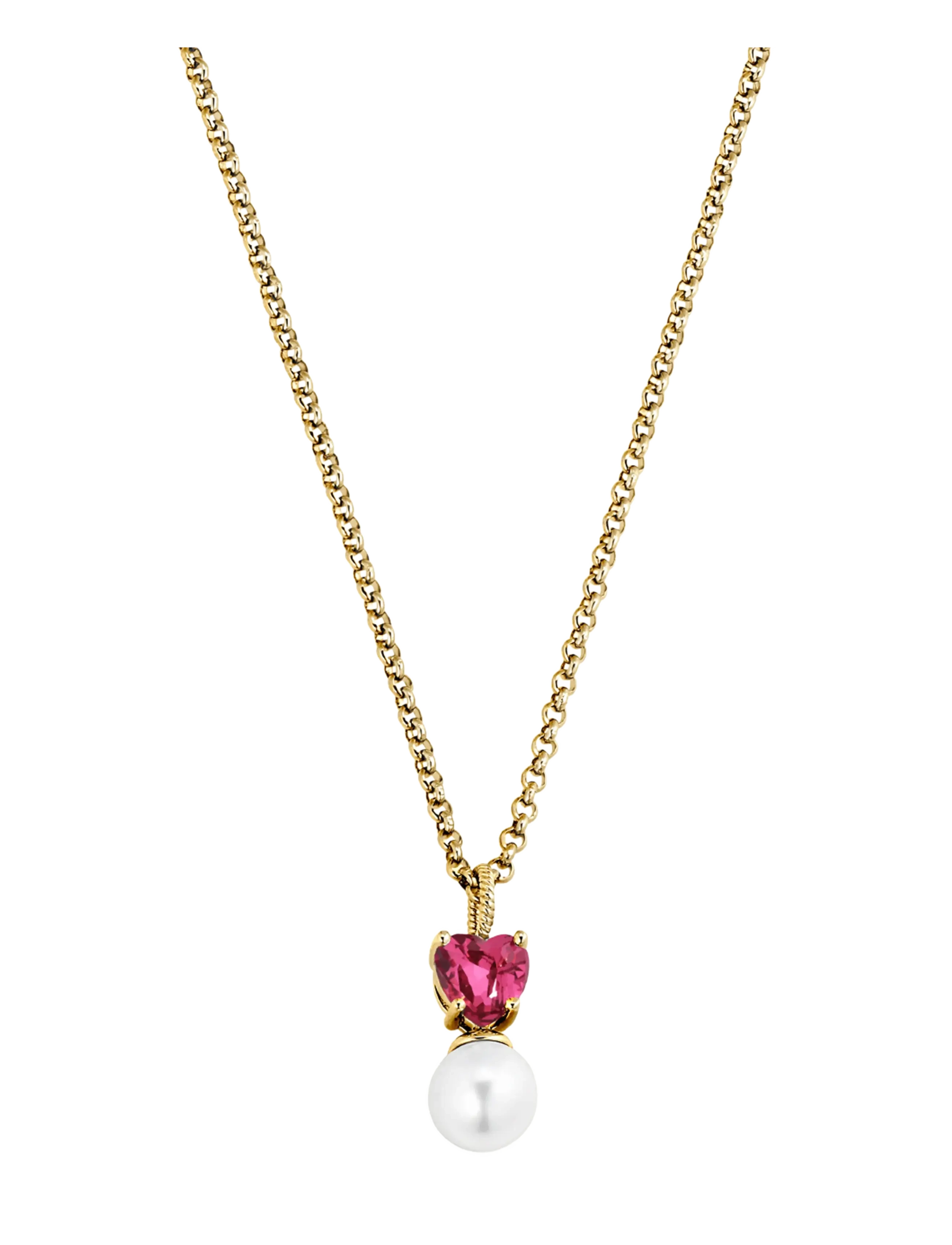Dyrberg/Kern COLUME SG ROSE / WHITE PEARL - Pendant necklaces - PINK / pink/rose
