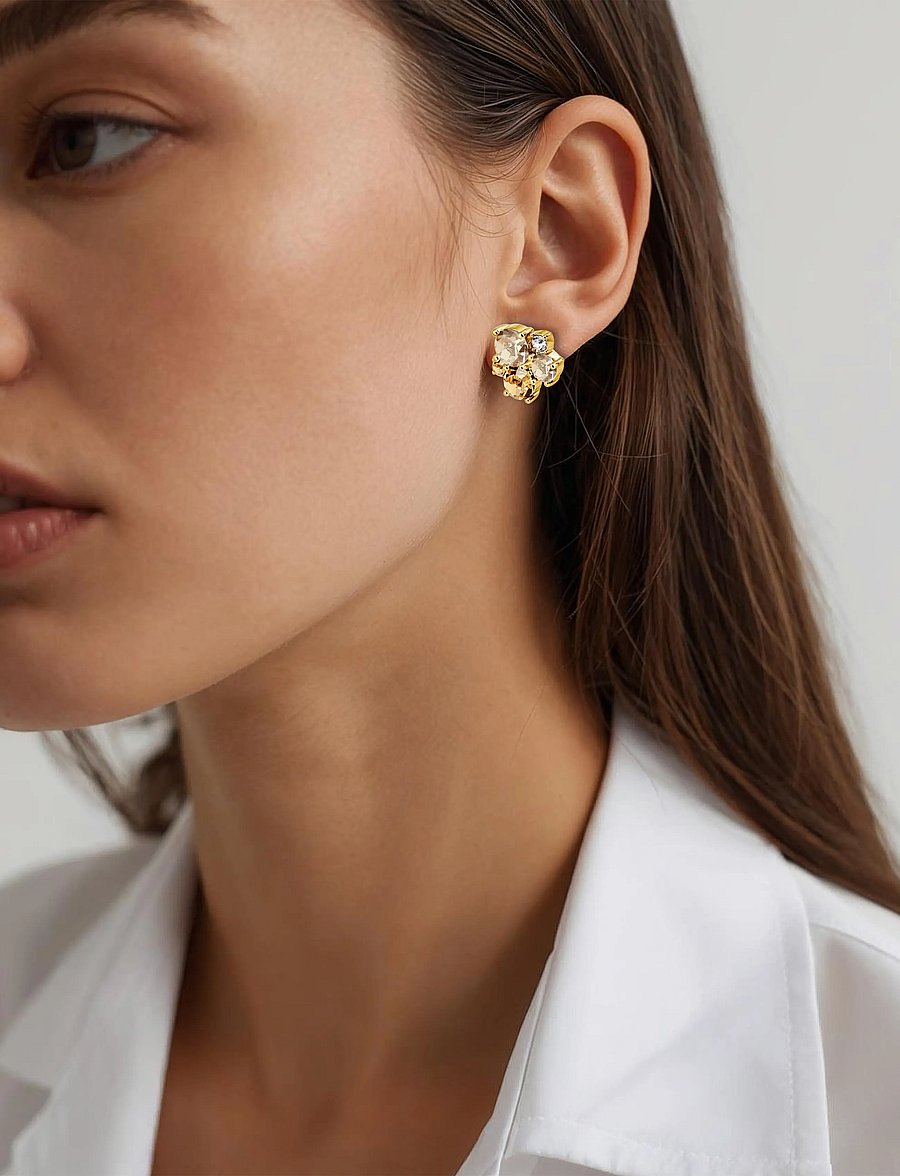 Dyrberg/Kern - MINNIE SG GOLDEN - studs örhängen - gold - 0