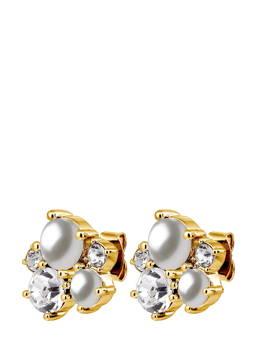 Dyrberg/Kern - MINNIE SG CRYSTAL / WHITE PEARL - pärlörhängen - white - 1