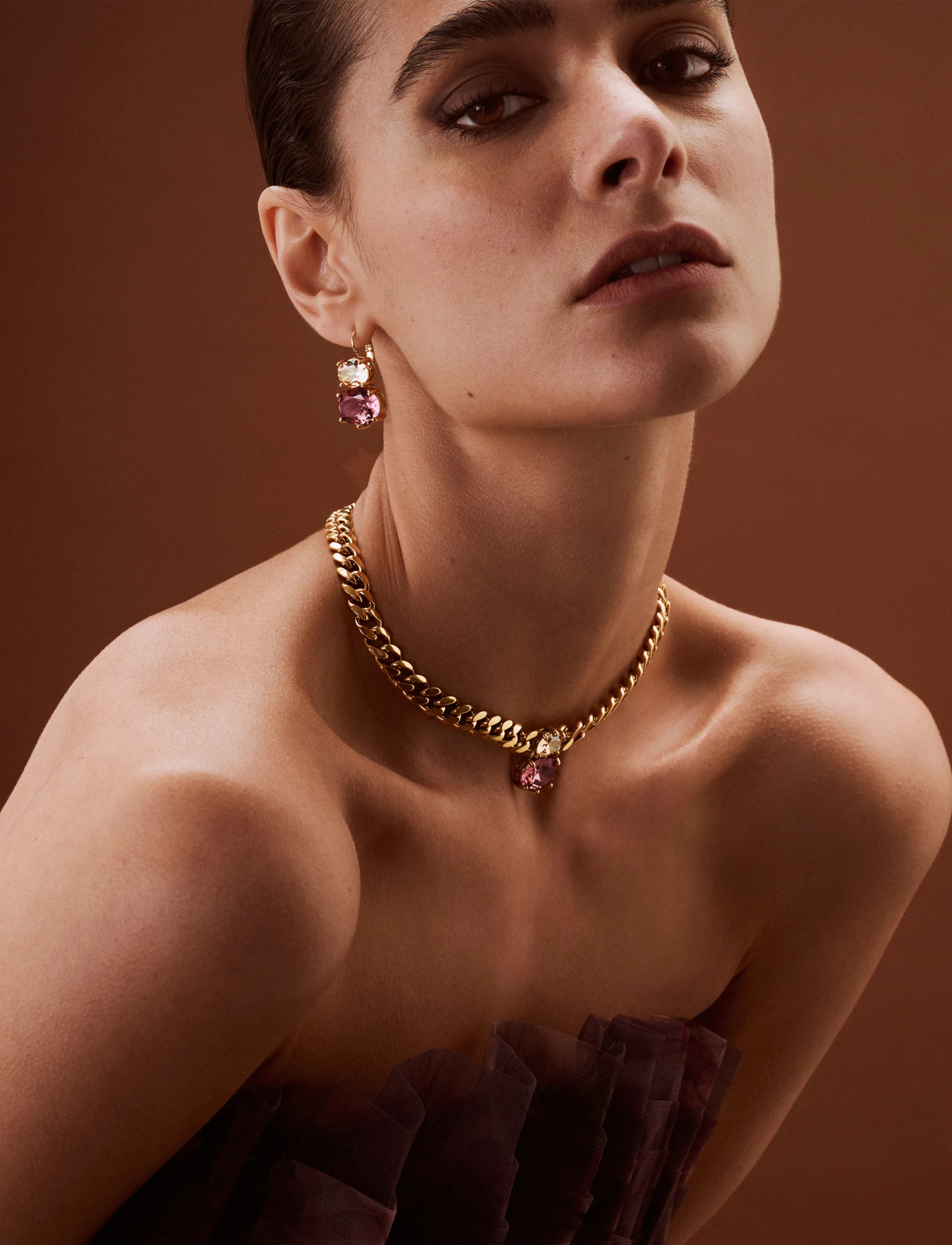 Dyrberg/Kern - GLOBULE SG ROSE_SAND - pendant earrings - pink - 2
